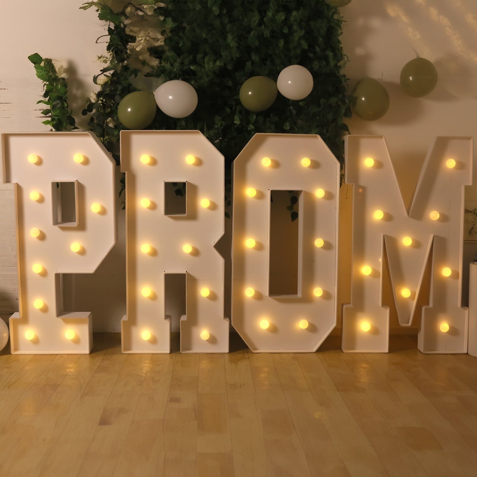 4ft Foam Board XL LED Marquee Letter with 10 Warm White Battery Operated LEDs