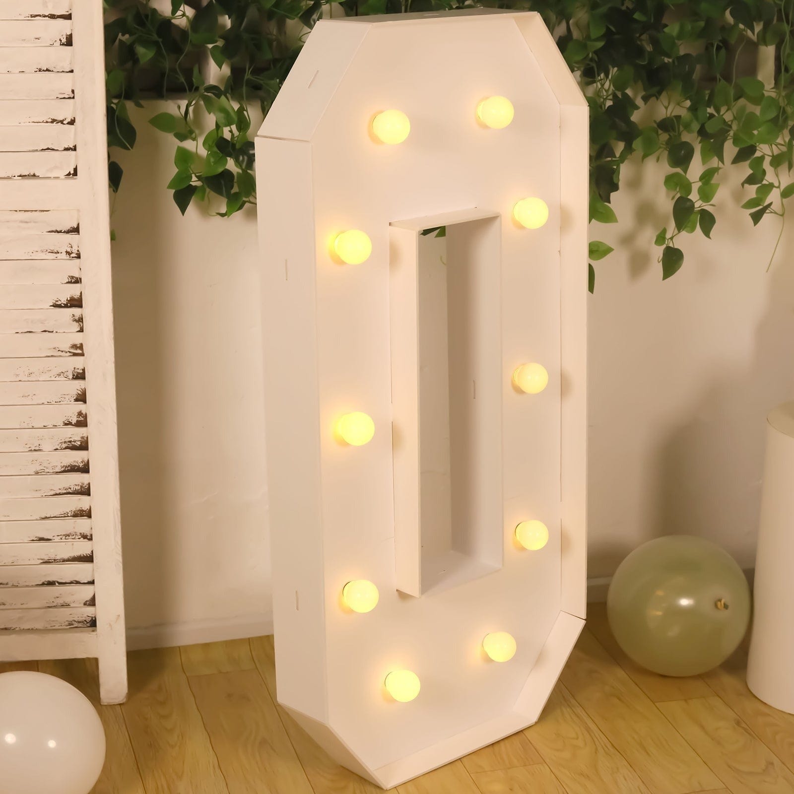 4ft Foam Board XL LED Marquee Letter with 10 Warm White Battery Operated LEDs