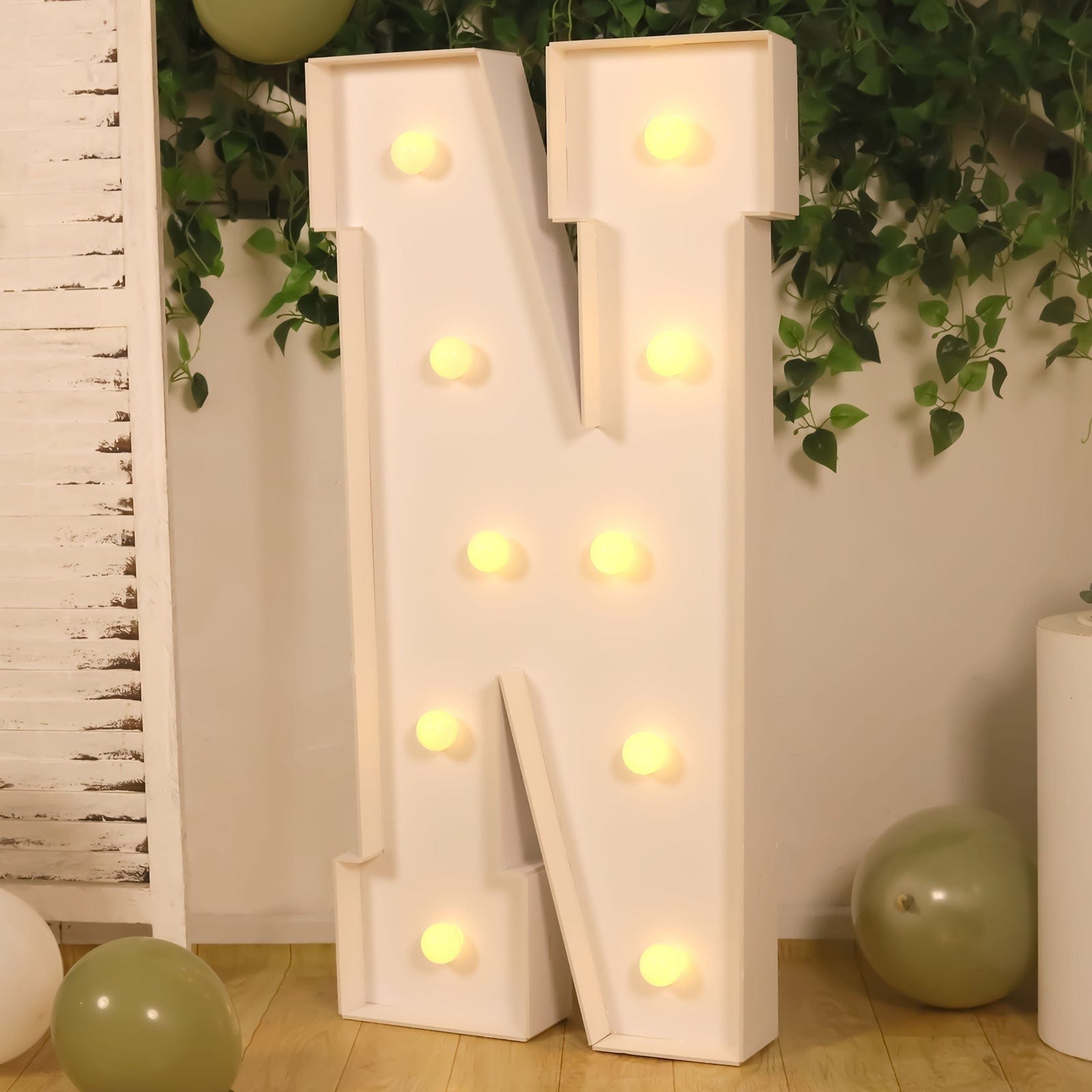 4ft Foam Board XL LED Marquee Letter with 10 Warm White Battery Operated LEDs