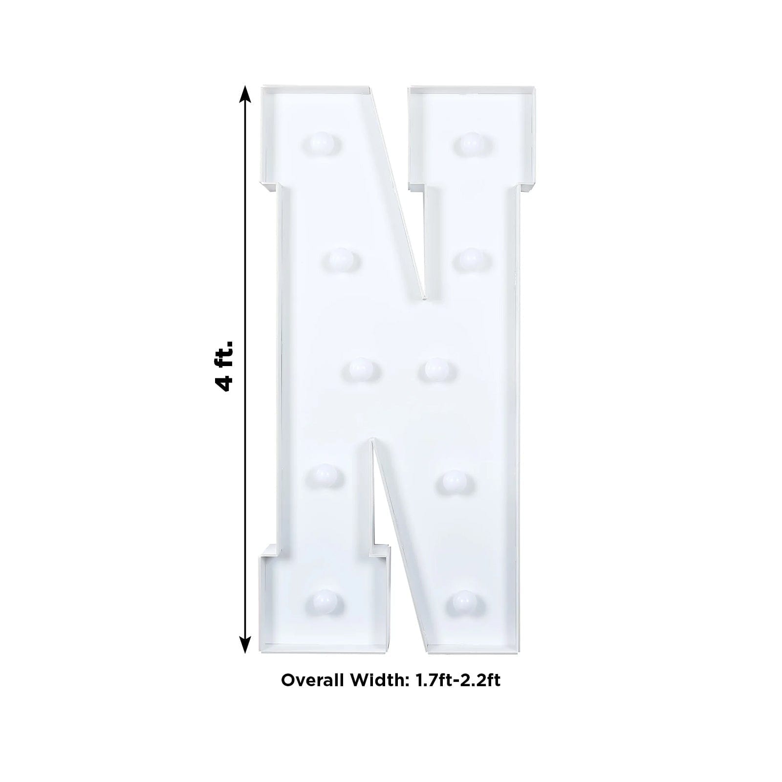 4ft Foam Board XL LED Marquee Letter with 10 Warm White Battery Operated LEDs
