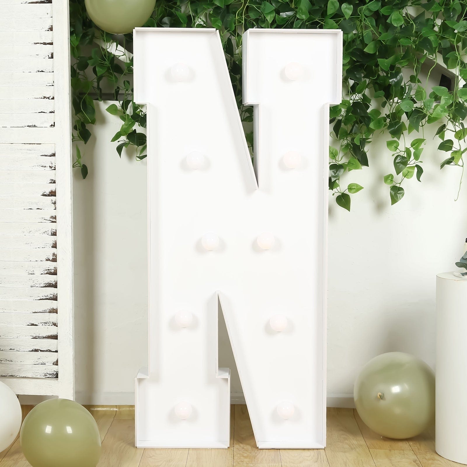 4ft Foam Board XL LED Marquee Letter with 10 Warm White Battery Operated LEDs