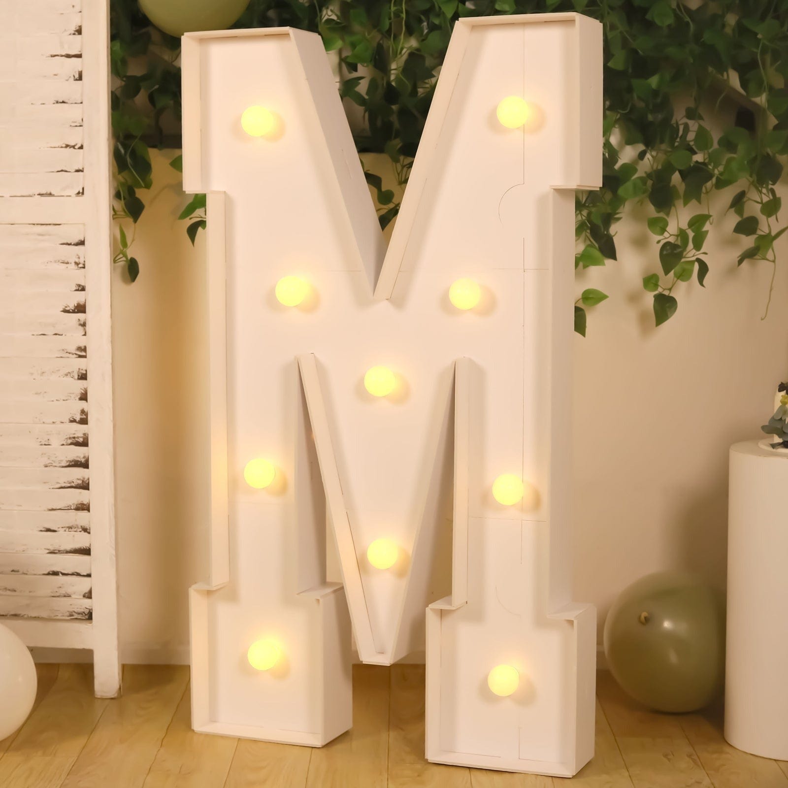 4ft Foam Board XL LED Marquee Letter with 10 Warm White Battery Operated LEDs