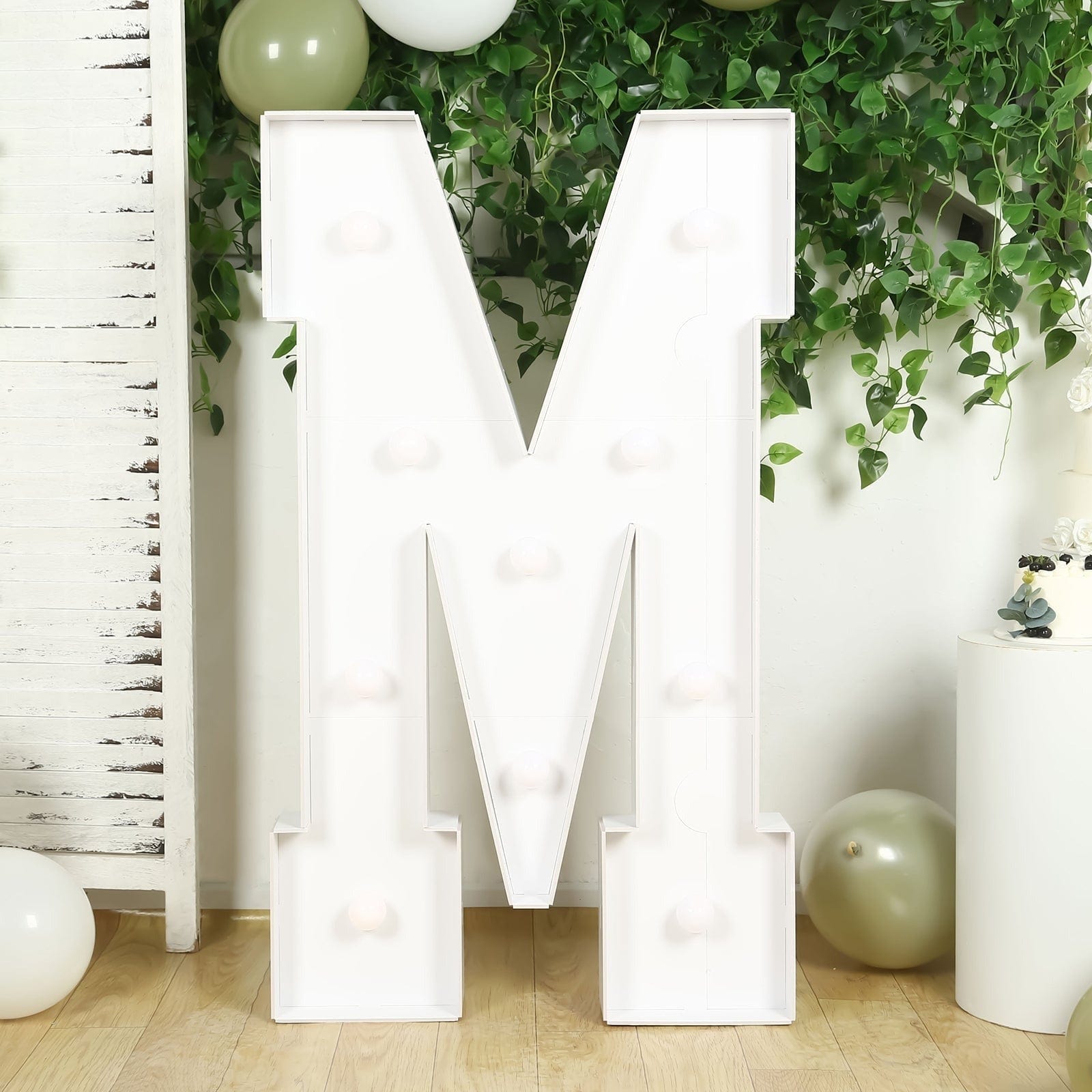 4ft Foam Board XL LED Marquee Letter with 10 Warm White Battery Operated LEDs