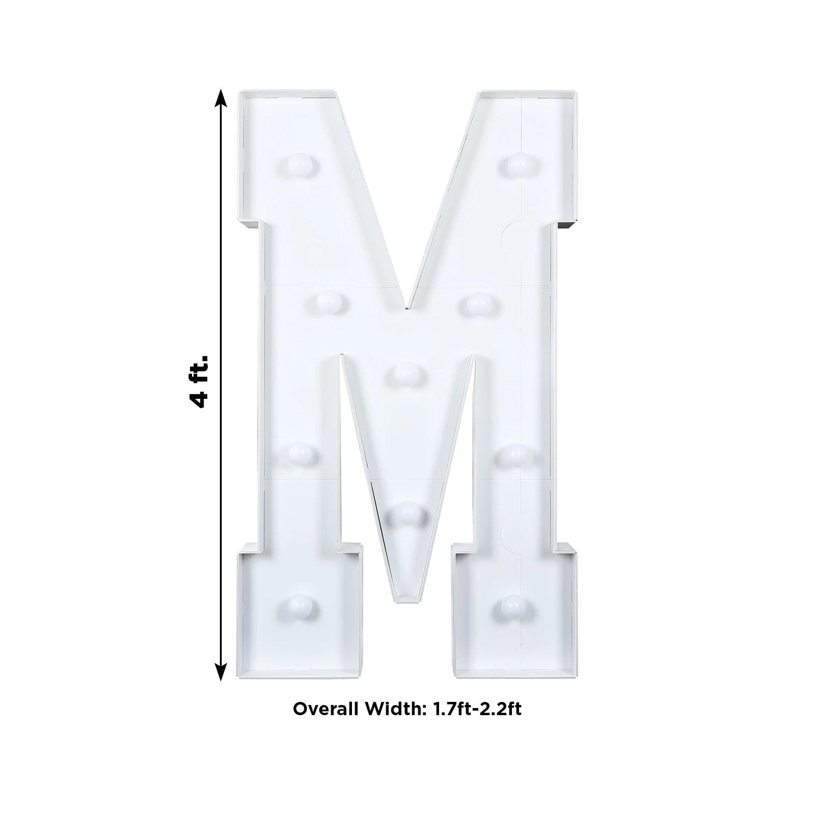 4ft Foam Board XL LED Marquee Letter with 10 Warm White Battery Operated LEDs