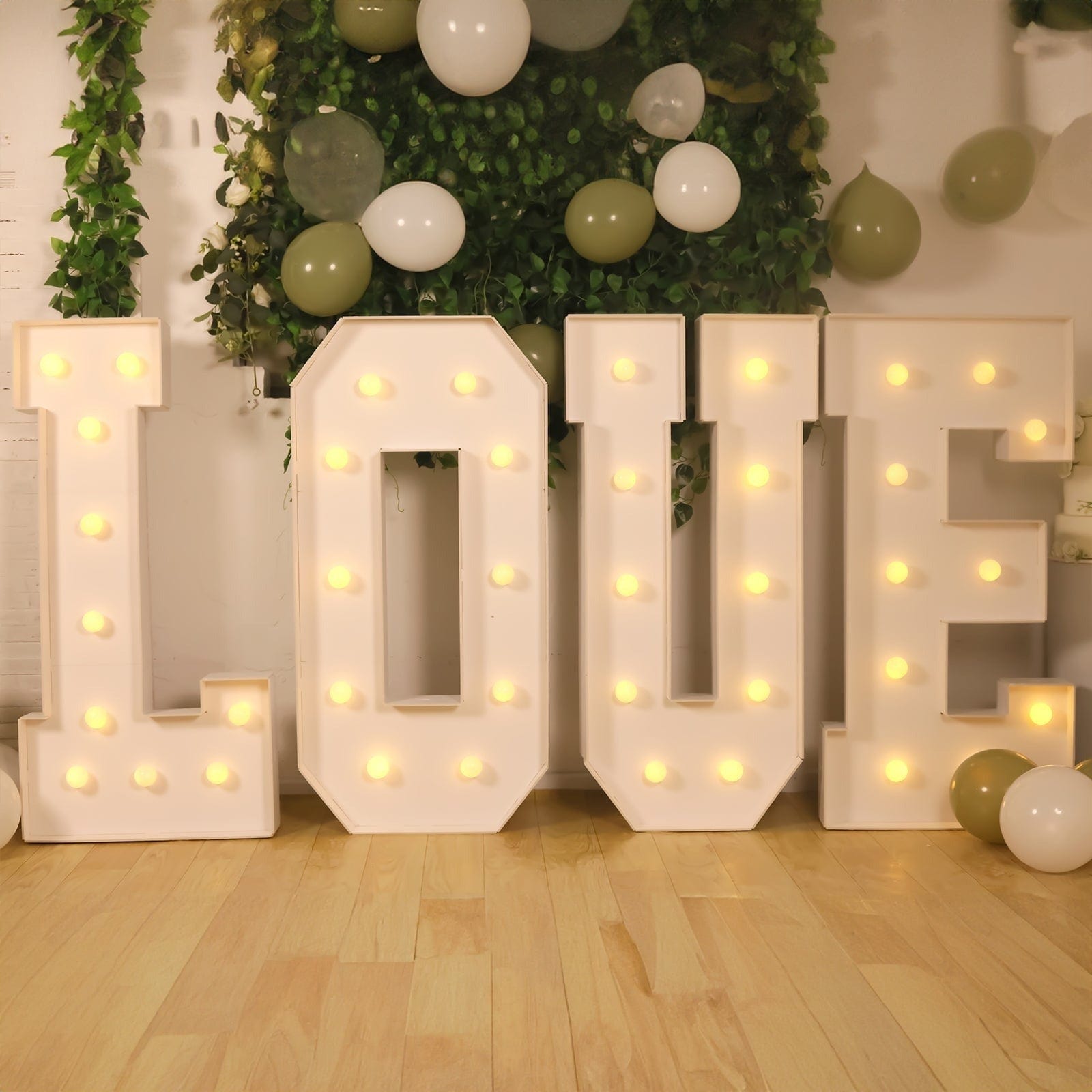 4ft Foam Board XL LED Marquee Letter with 10 Warm White Battery Operated LEDs