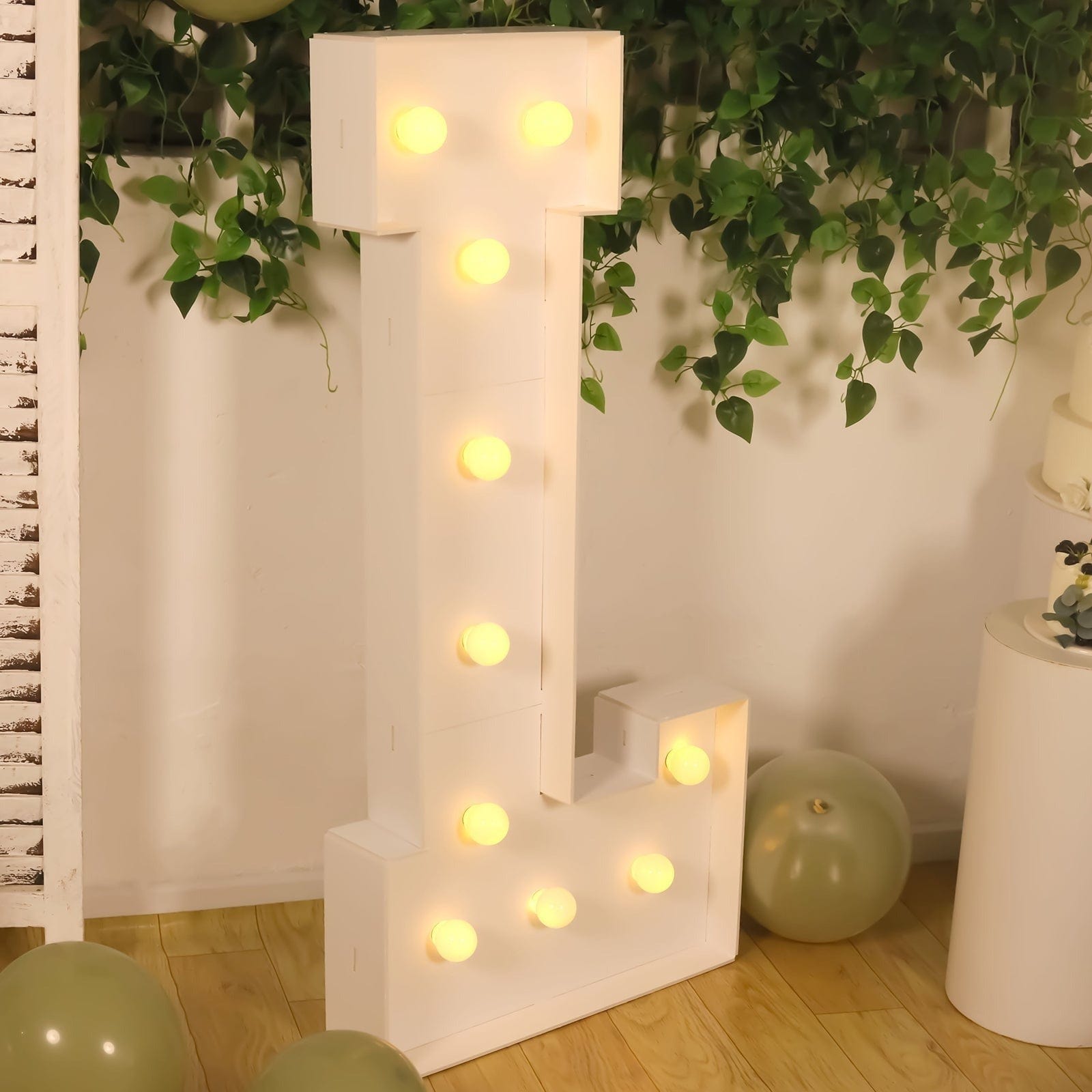 4ft Foam Board XL LED Marquee Letter with 10 Warm White Battery Operated LEDs