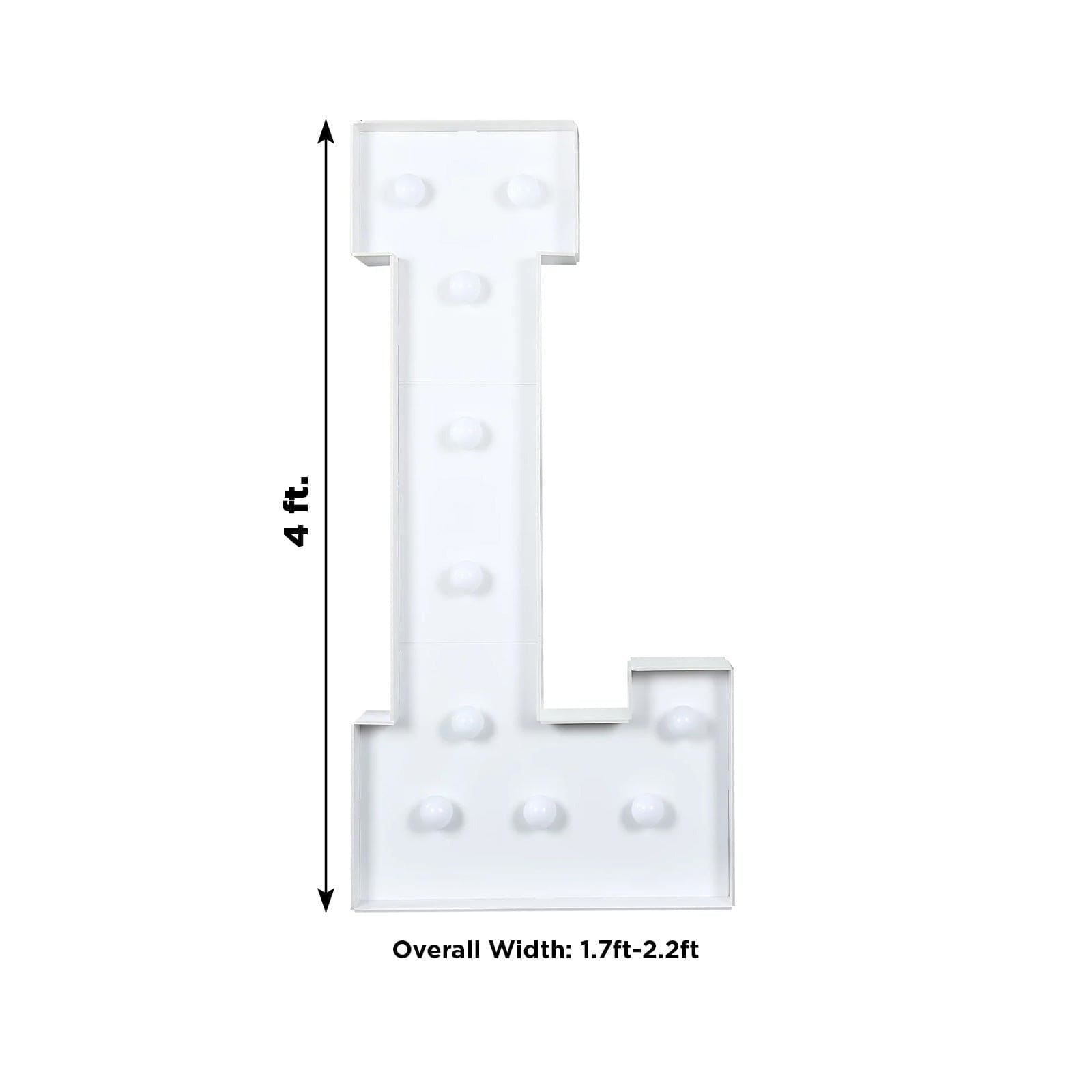 4ft Foam Board XL LED Marquee Letter with 10 Warm White Battery Operated LEDs