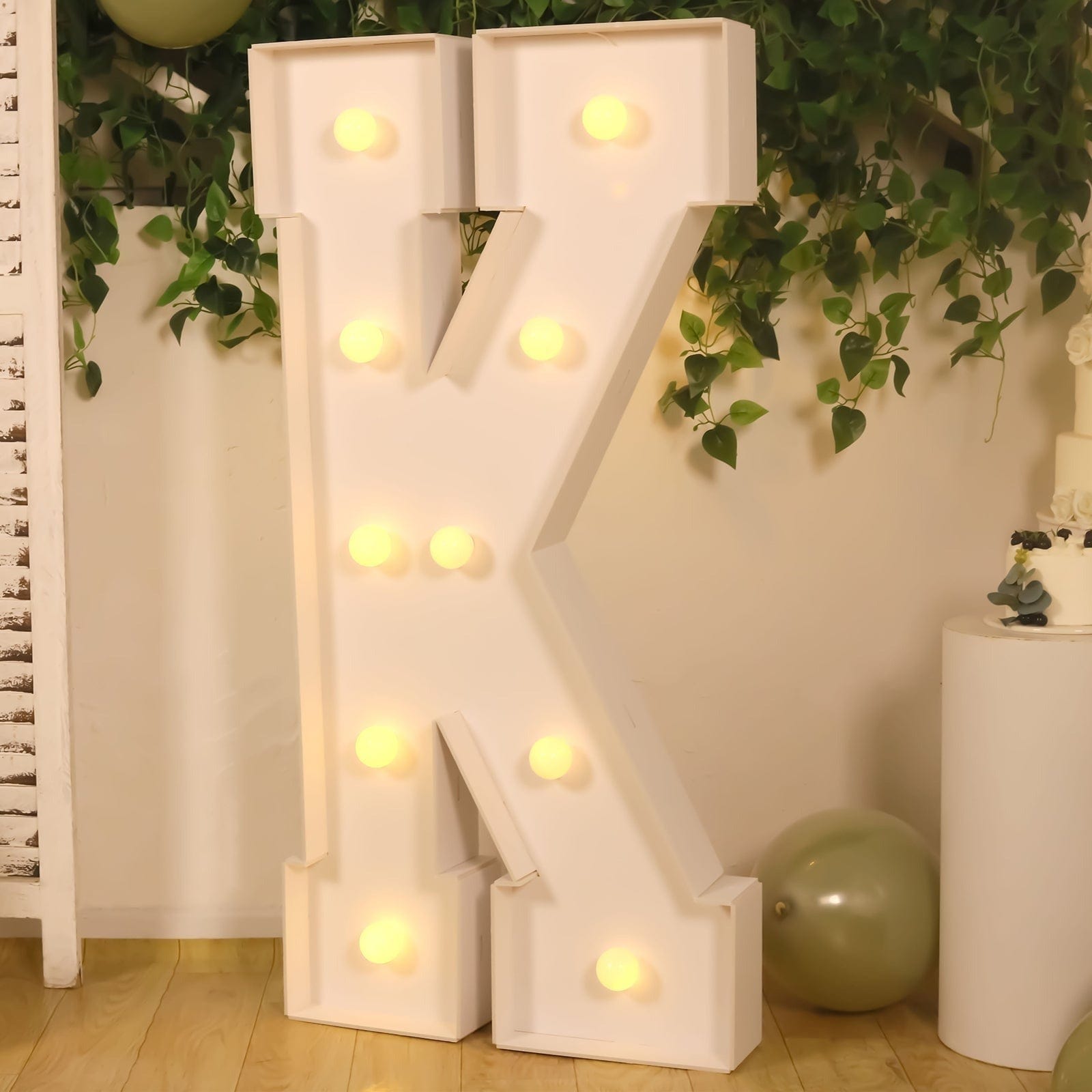 4ft Foam Board XL LED Marquee Letter with 10 Warm White Battery Operated LEDs