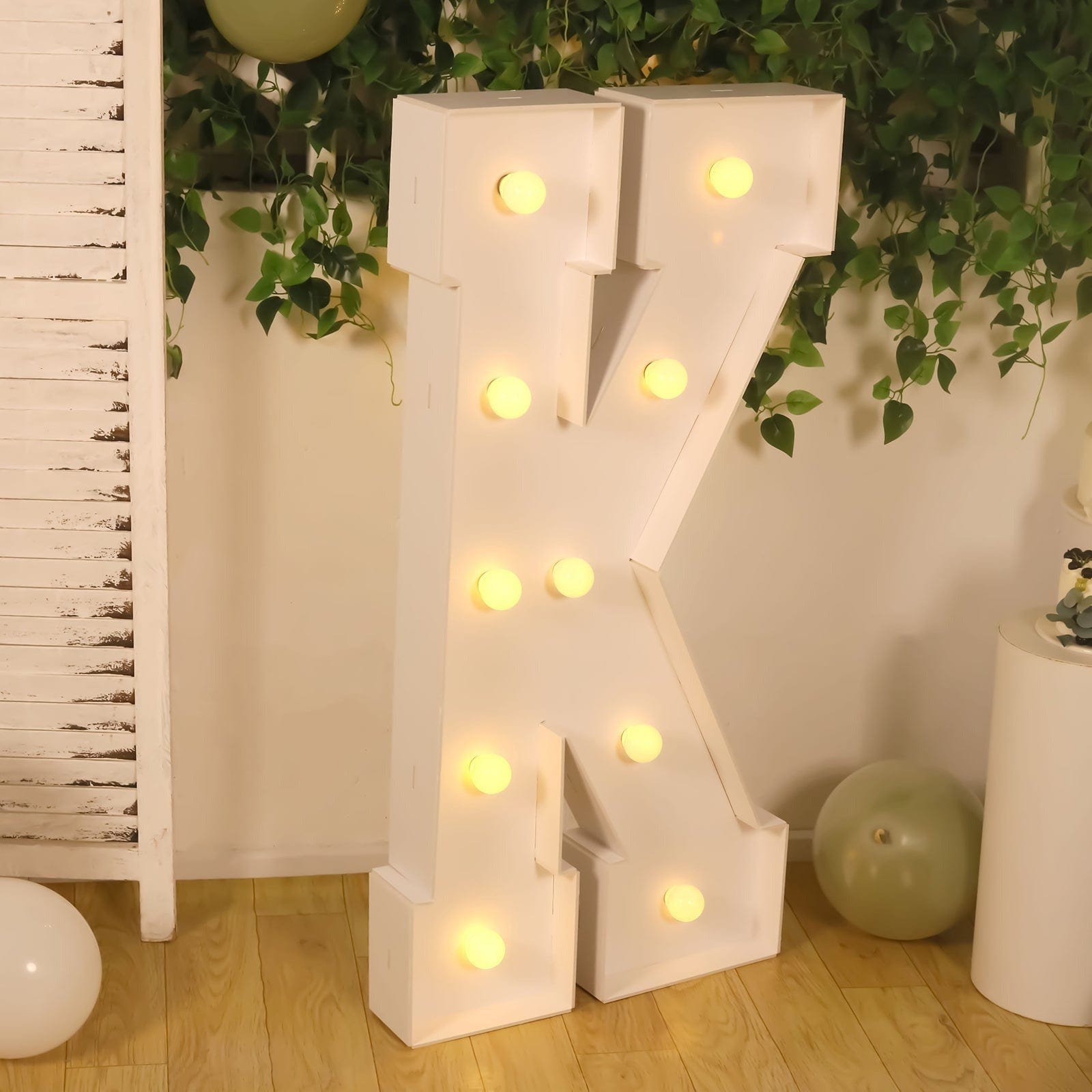 4ft Foam Board XL LED Marquee Letter with 10 Warm White Battery Operated LEDs