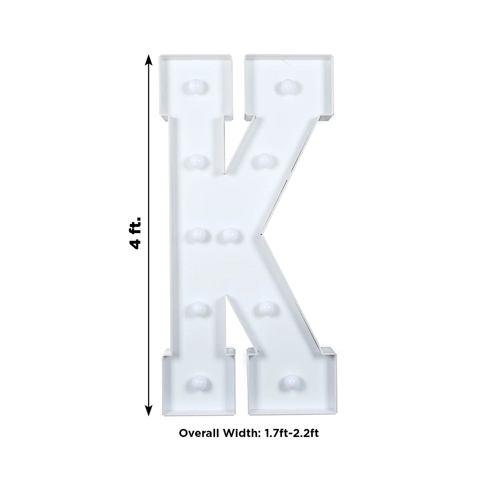 4ft Foam Board XL LED Marquee Letter with 10 Warm White Battery Operated LEDs