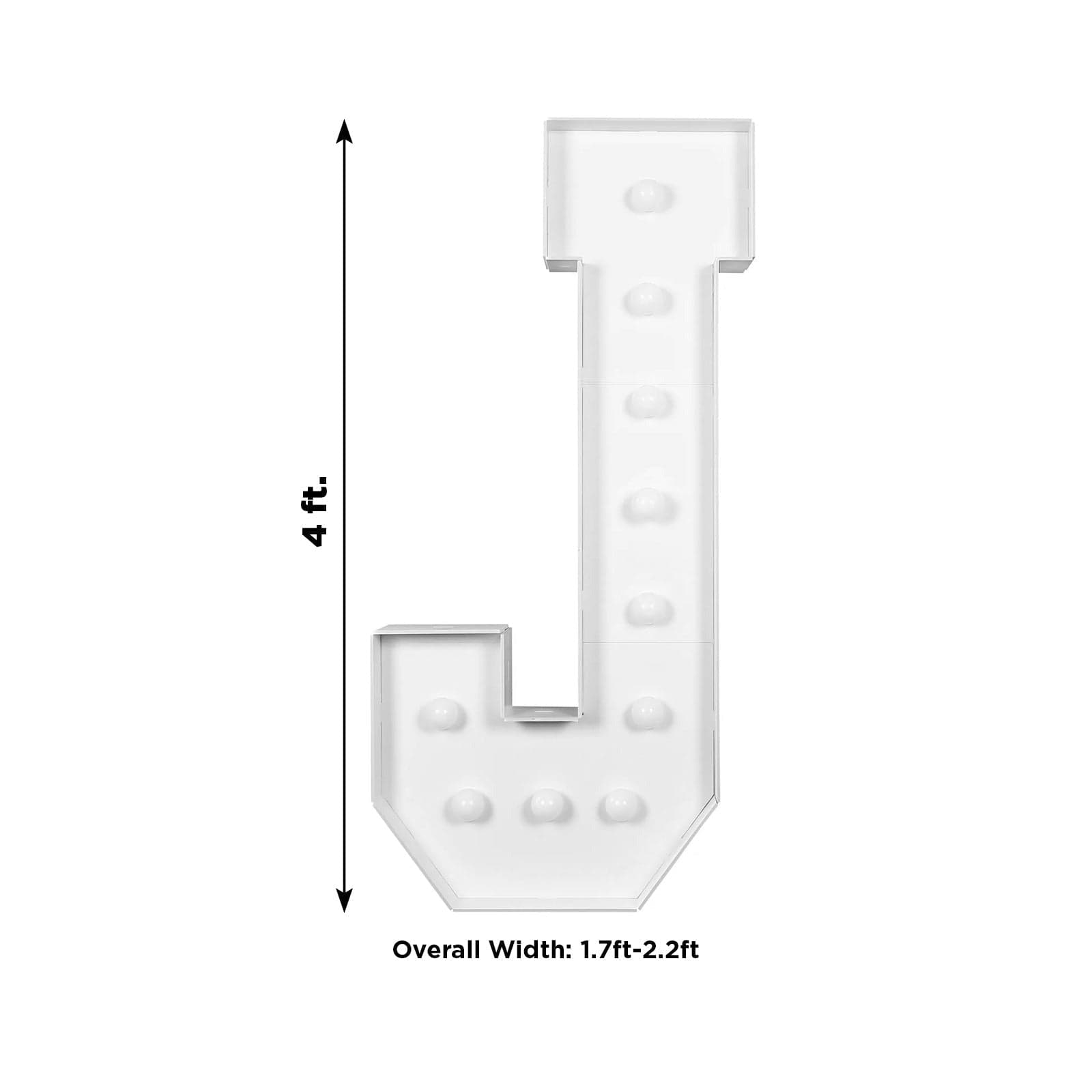 4ft Foam Board XL LED Marquee Letter with 10 Warm White Battery Operated LEDs