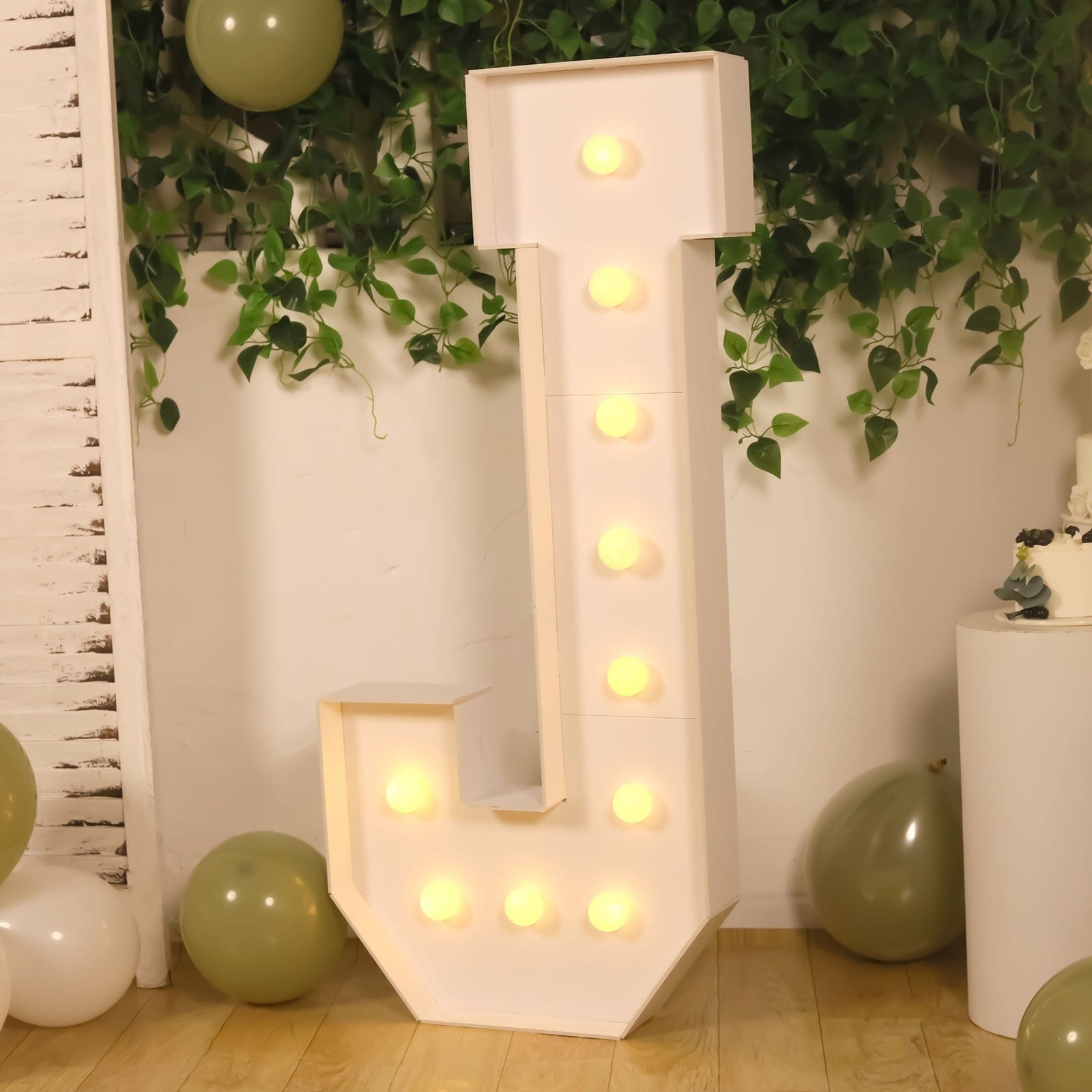4ft Foam Board XL LED Marquee Letter with 10 Warm White Battery Operated LEDs