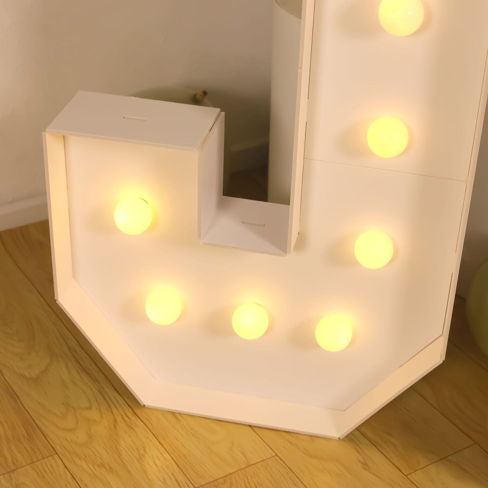 4ft Foam Board XL LED Marquee Letter with 10 Warm White Battery Operated LEDs