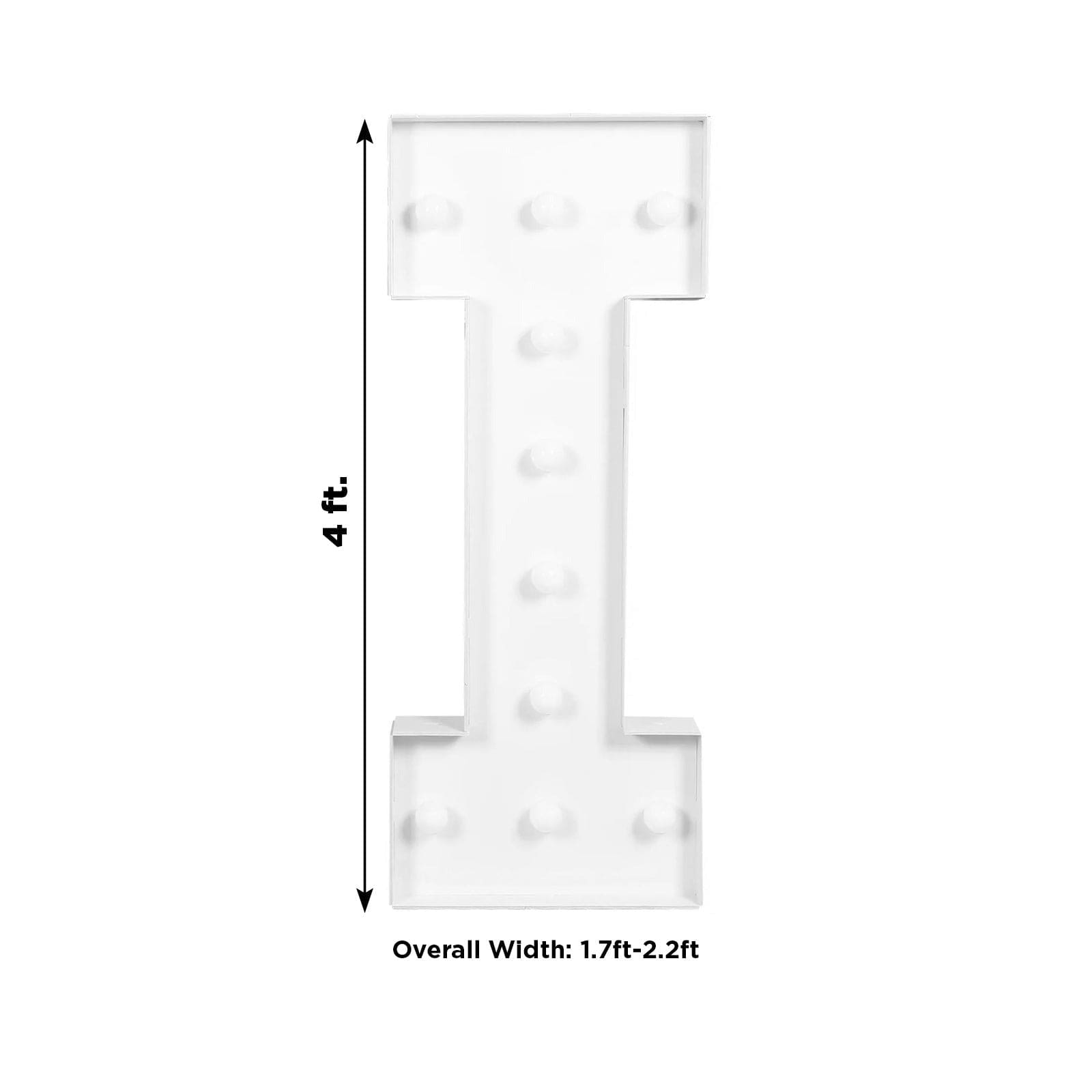 4ft Foam Board XL LED Marquee Letter with 10 Warm White Battery Operated LEDs