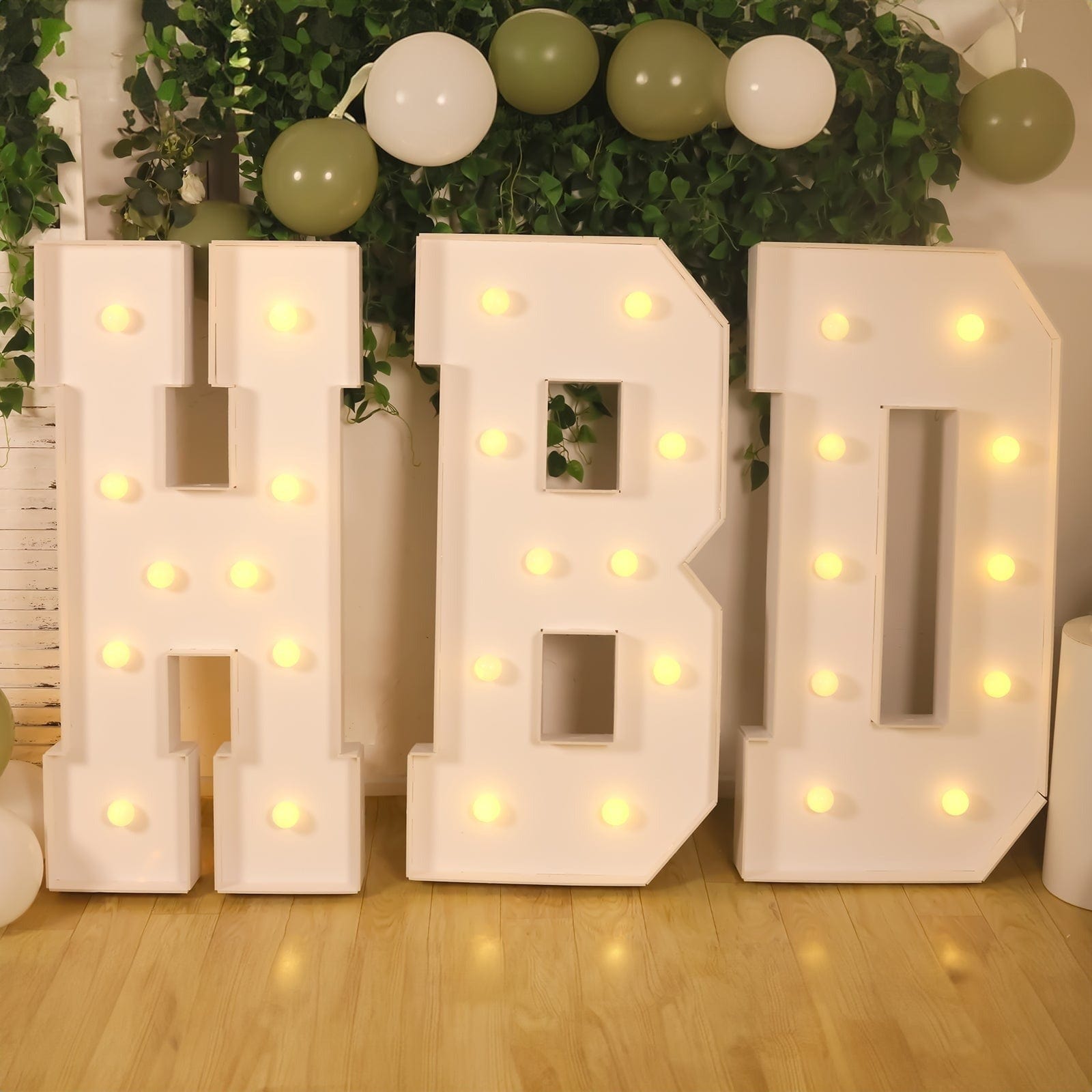 4ft Foam Board XL LED Marquee Letter with 10 Warm White Battery Operated LEDs