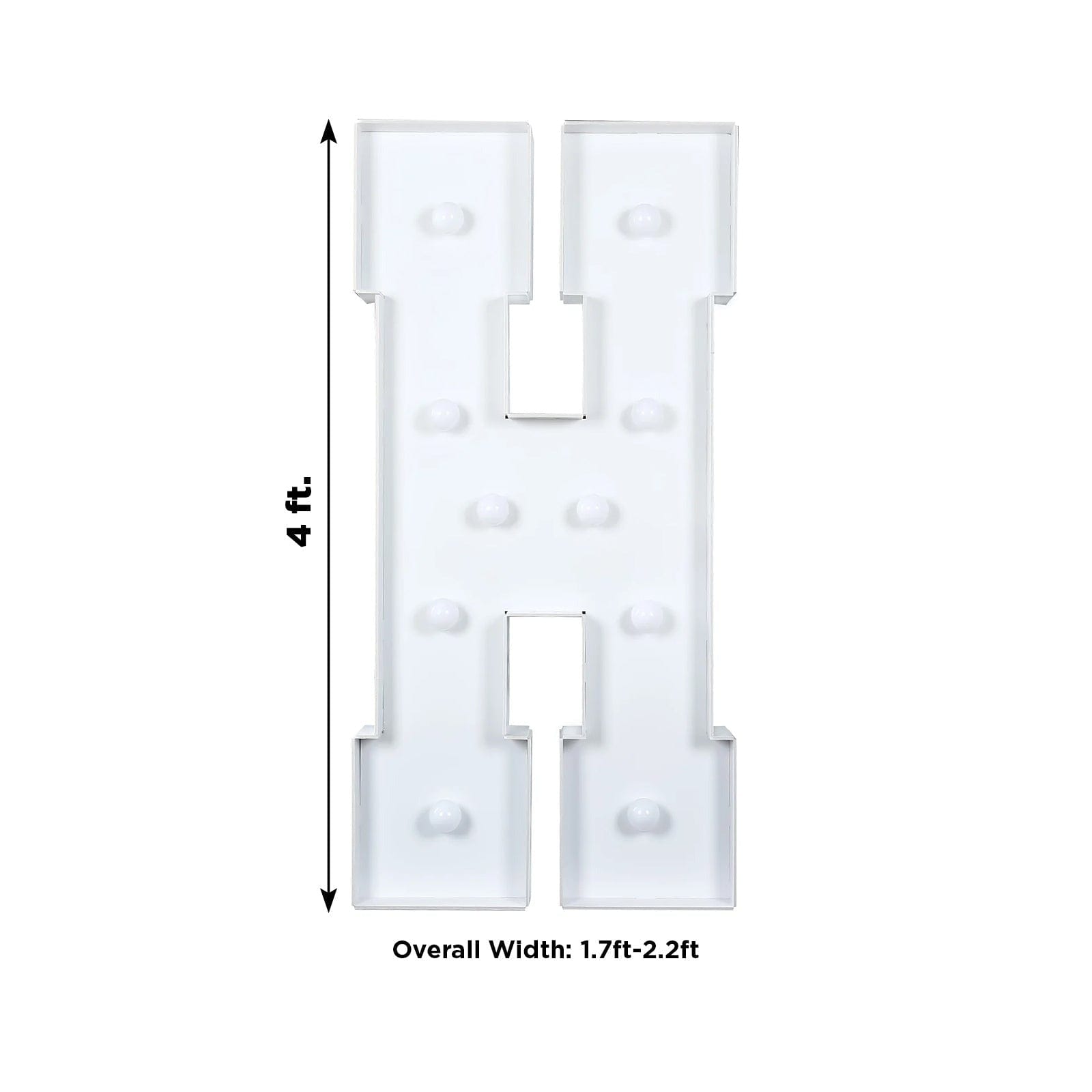 4ft Foam Board XL LED Marquee Letter with 10 Warm White Battery Operated LEDs