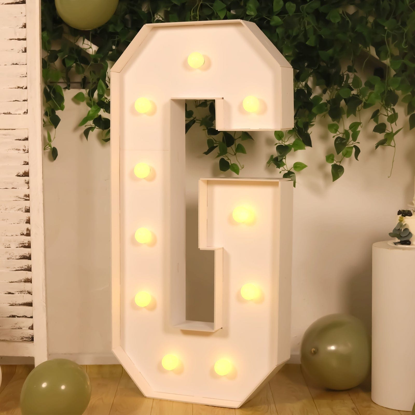 4ft Foam Board XL LED Marquee Letter with 10 Warm White Battery Operated LEDs