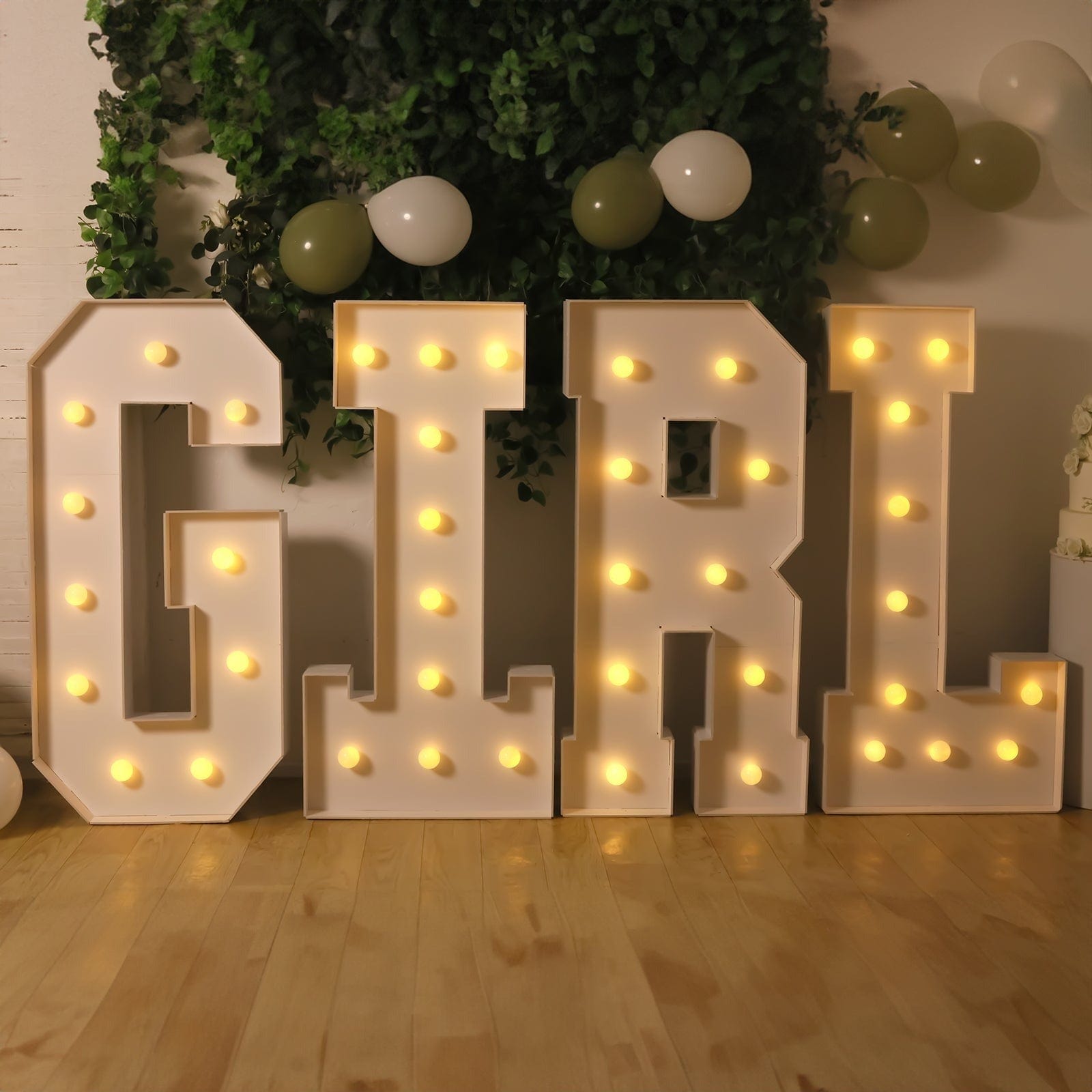 4ft Foam Board XL LED Marquee Letter with 10 Warm White Battery Operated LEDs