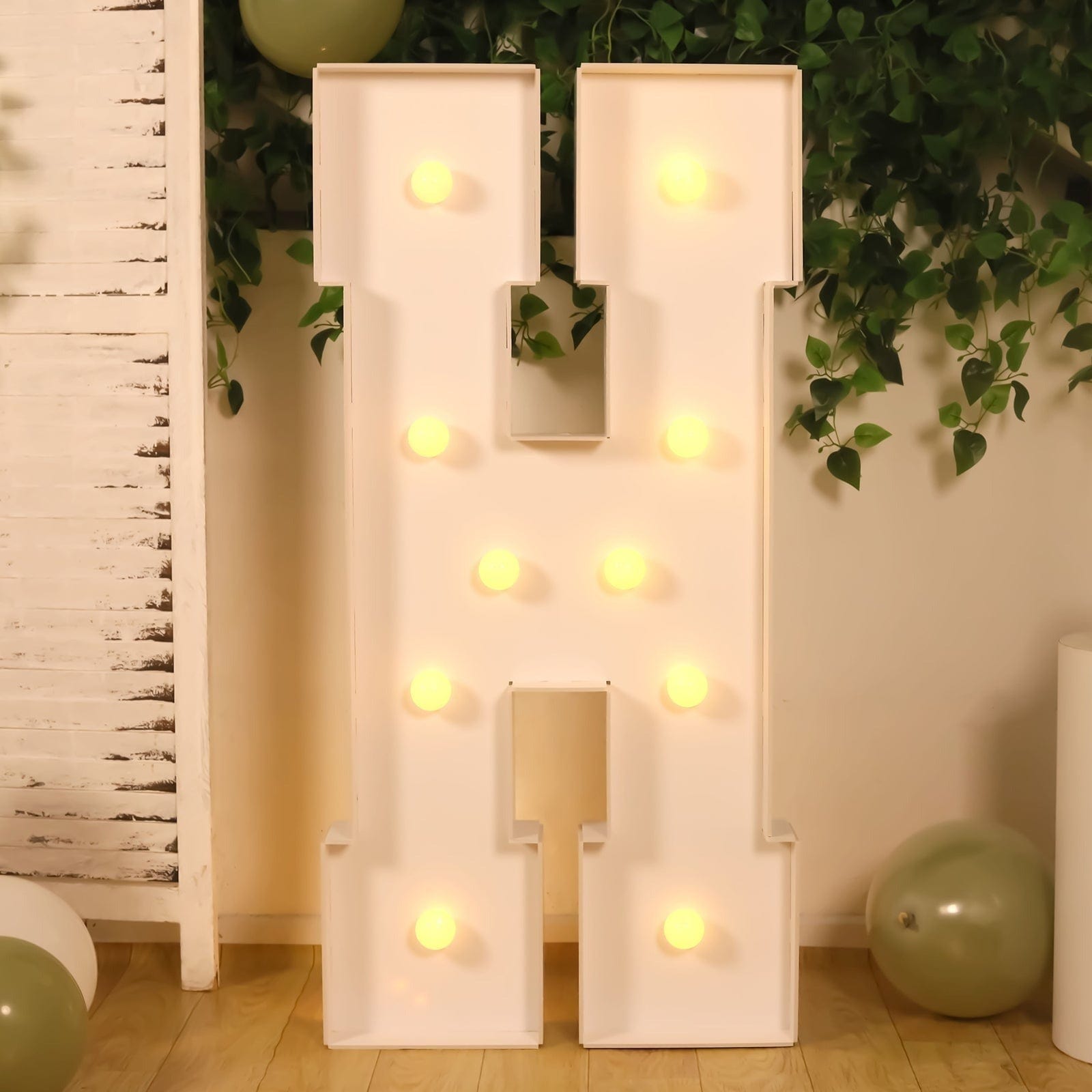4ft Foam Board XL LED Marquee Letter with 10 Warm White Battery Operated LEDs