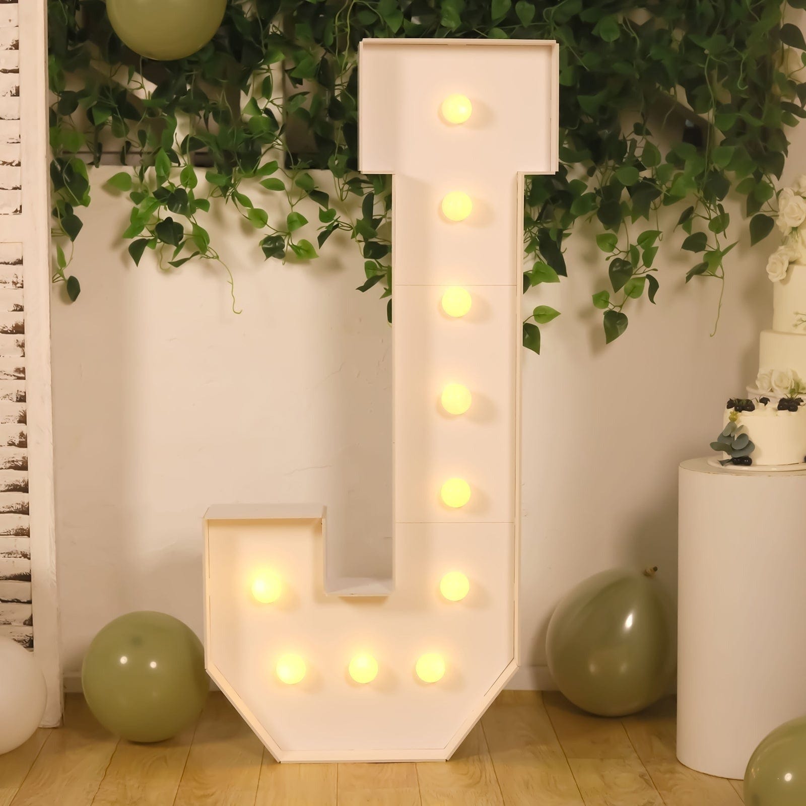 4ft Foam Board XL LED Marquee Letter with 10 Warm White Battery Operated LEDs