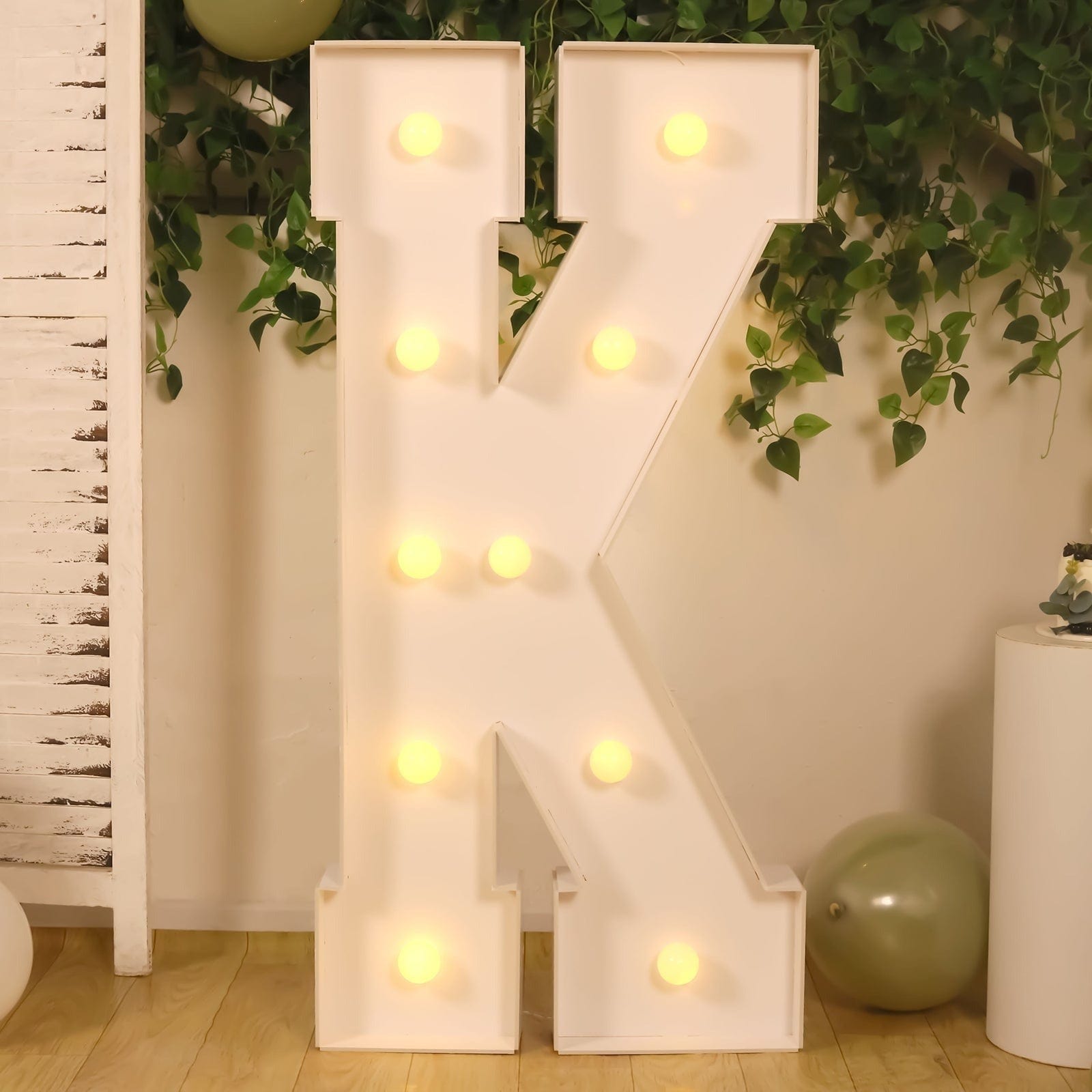 4ft Foam Board XL LED Marquee Letter with 10 Warm White Battery Operated LEDs