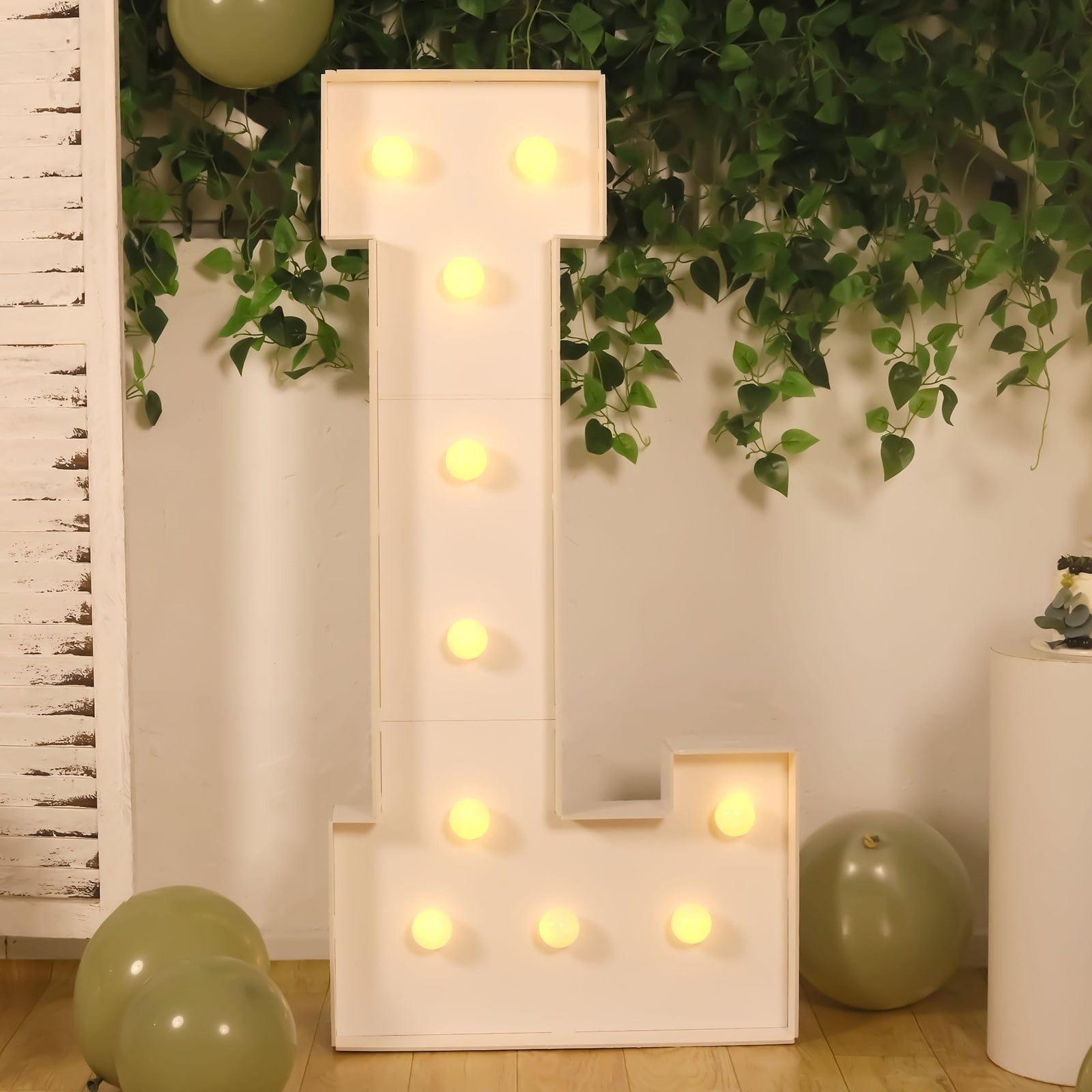 4ft Foam Board XL LED Marquee Letter with 10 Warm White Battery Operated LEDs