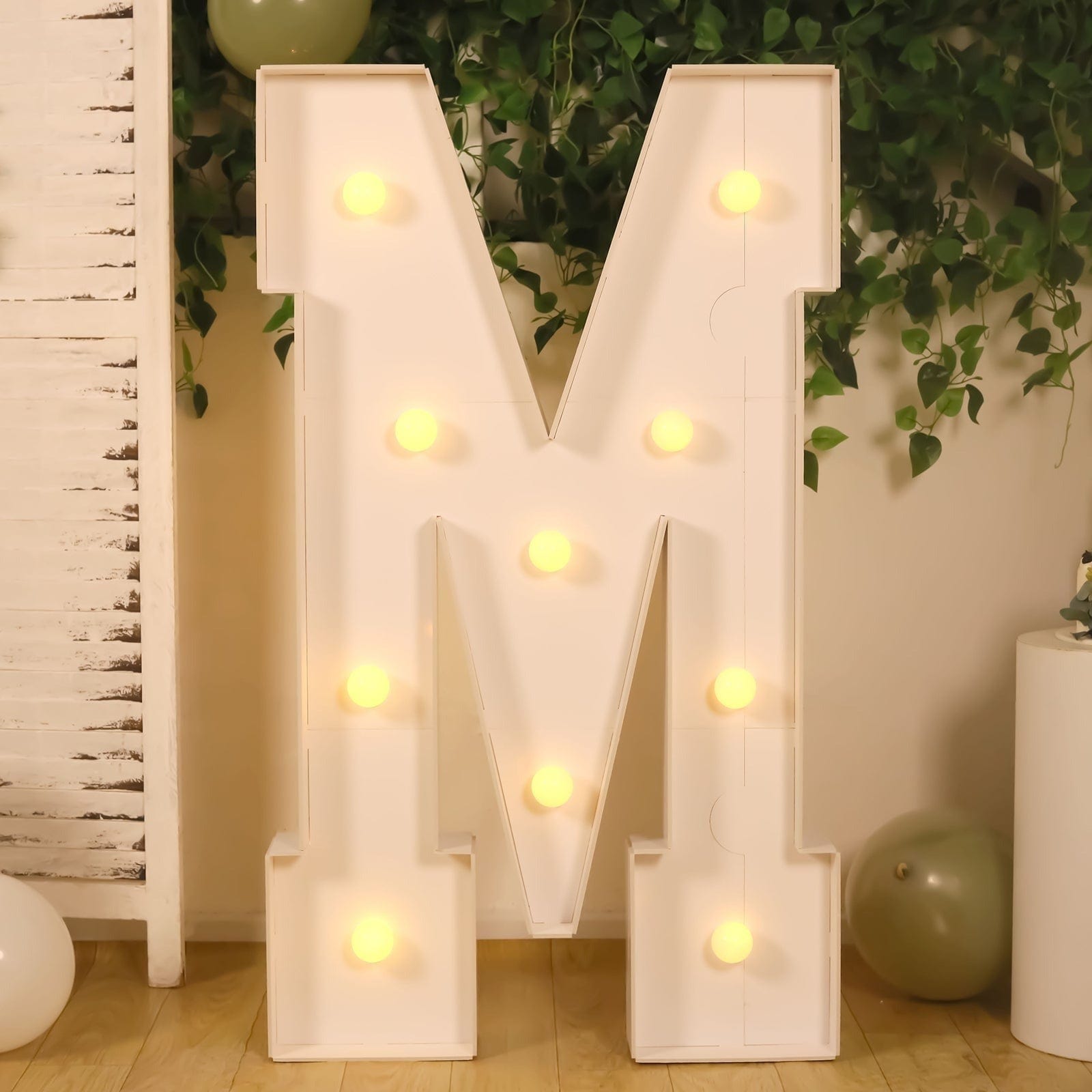 4ft Foam Board XL LED Marquee Letter with 10 Warm White Battery Operated LEDs