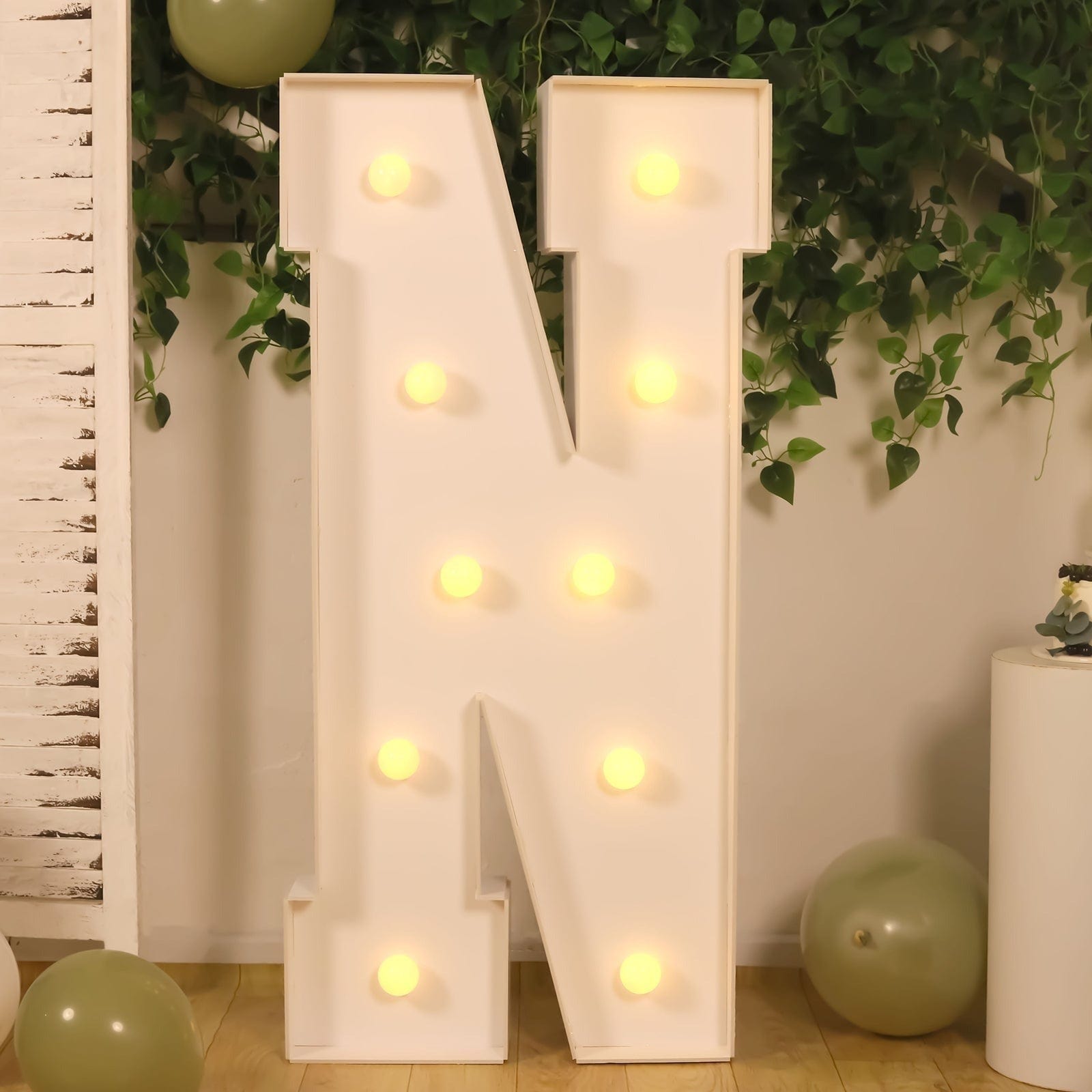 4ft Foam Board XL LED Marquee Letter with 10 Warm White Battery Operated LEDs