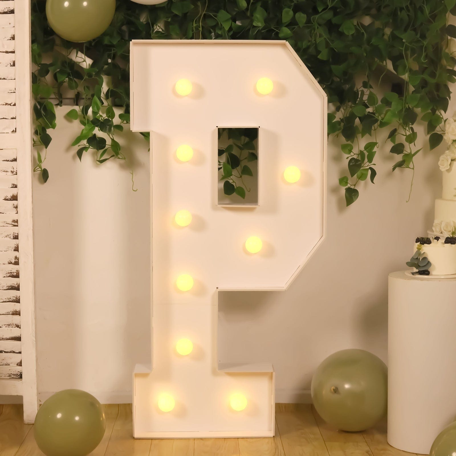 4ft Foam Board XL LED Marquee Letter with 10 Warm White Battery Operated LEDs