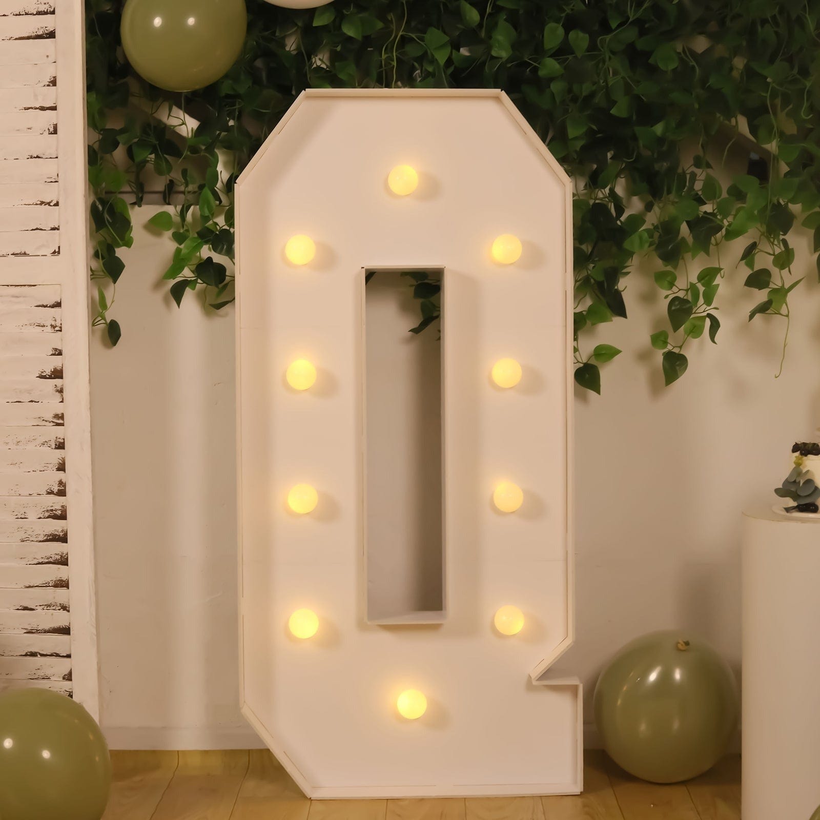 4ft Foam Board XL LED Marquee Letter with 10 Warm White Battery Operated LEDs
