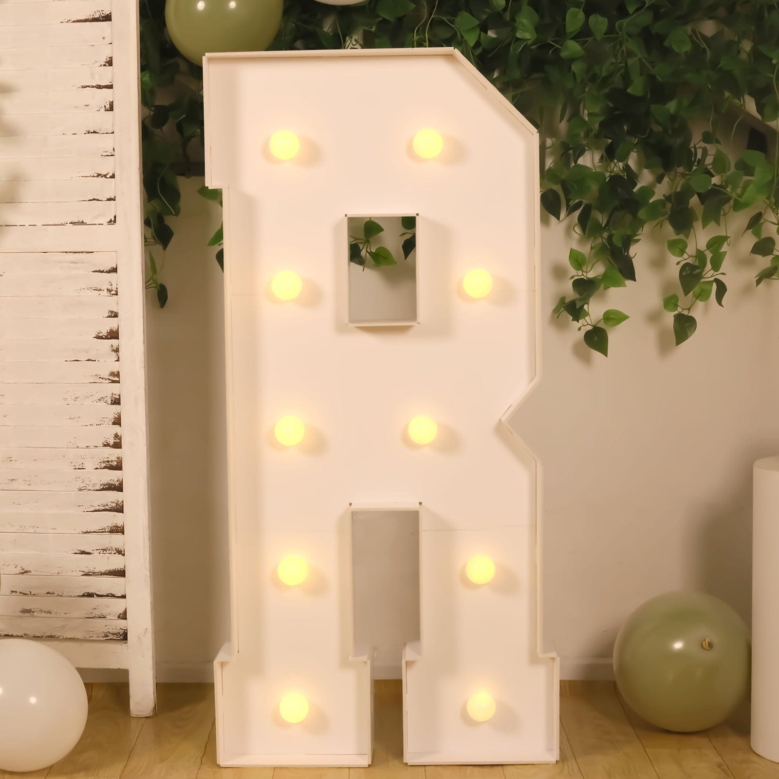 4ft Foam Board XL LED Marquee Letter with 10 Warm White Battery Operated LEDs