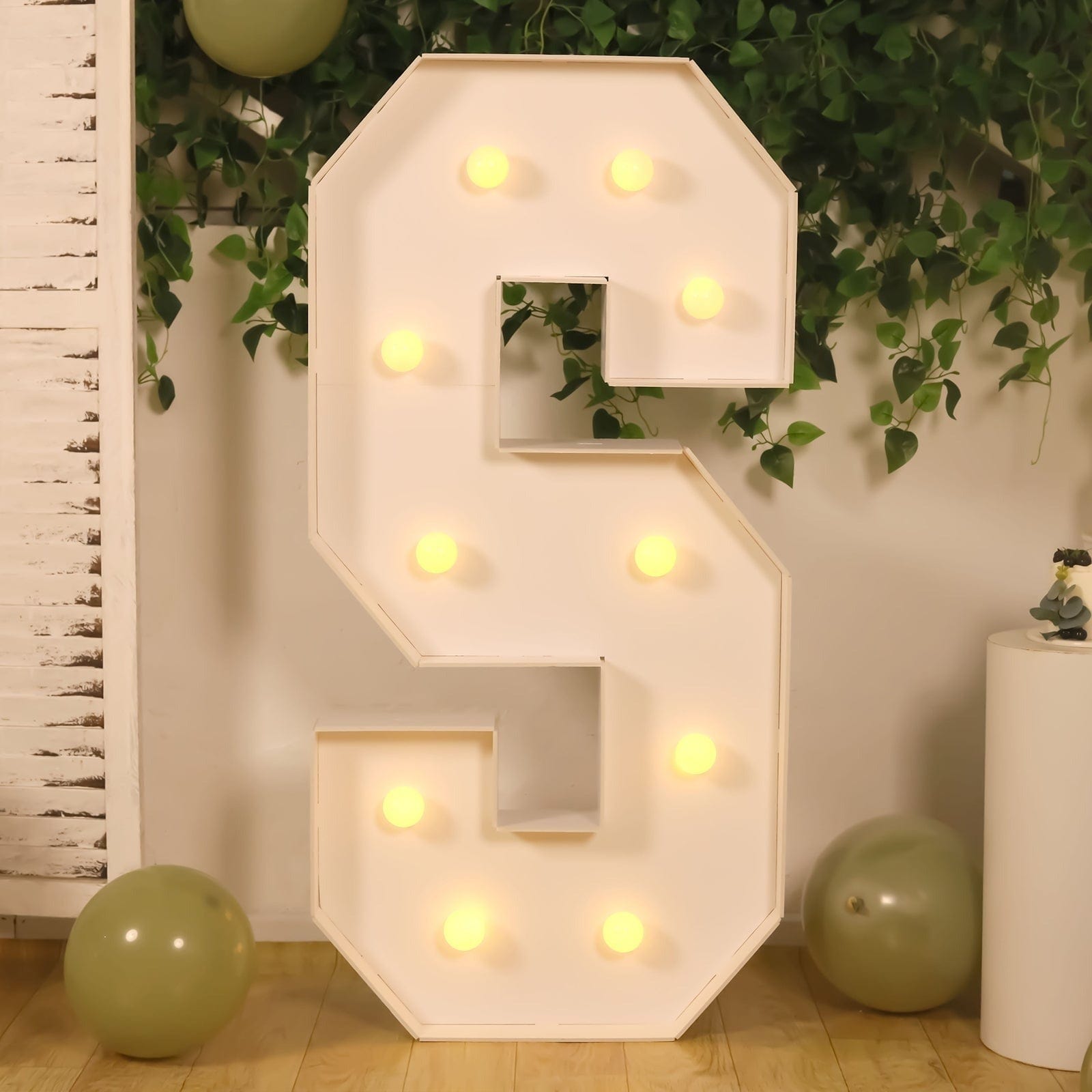 4ft Foam Board XL LED Marquee Letter with 10 Warm White Battery Operated LEDs