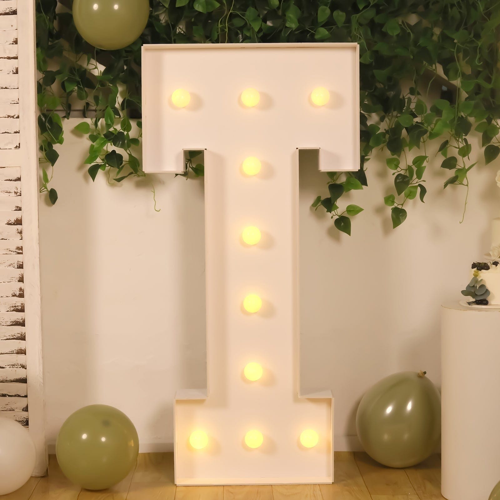 4ft Foam Board XL LED Marquee Letter with 10 Warm White Battery Operated LEDs