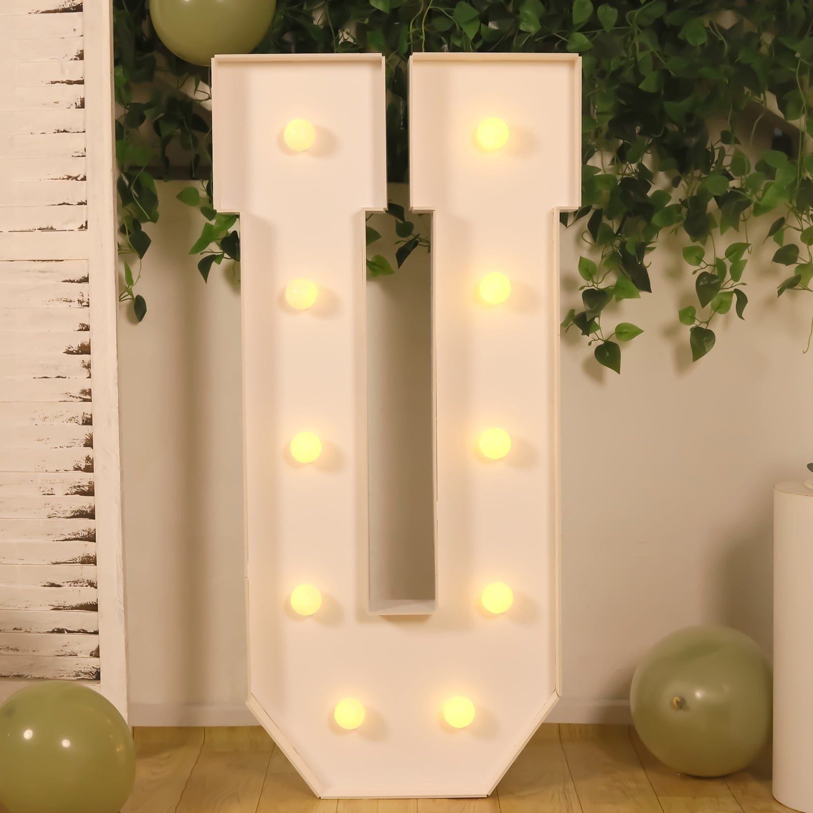 4ft Foam Board XL LED Marquee Letter with 10 Warm White Battery Operated LEDs