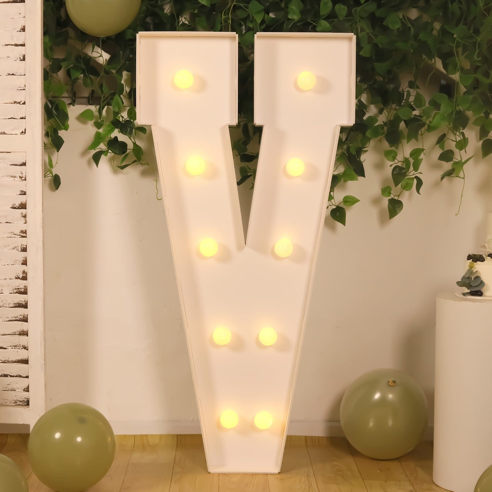4ft Foam Board XL LED Marquee Letter with 10 Warm White Battery Operated LEDs
