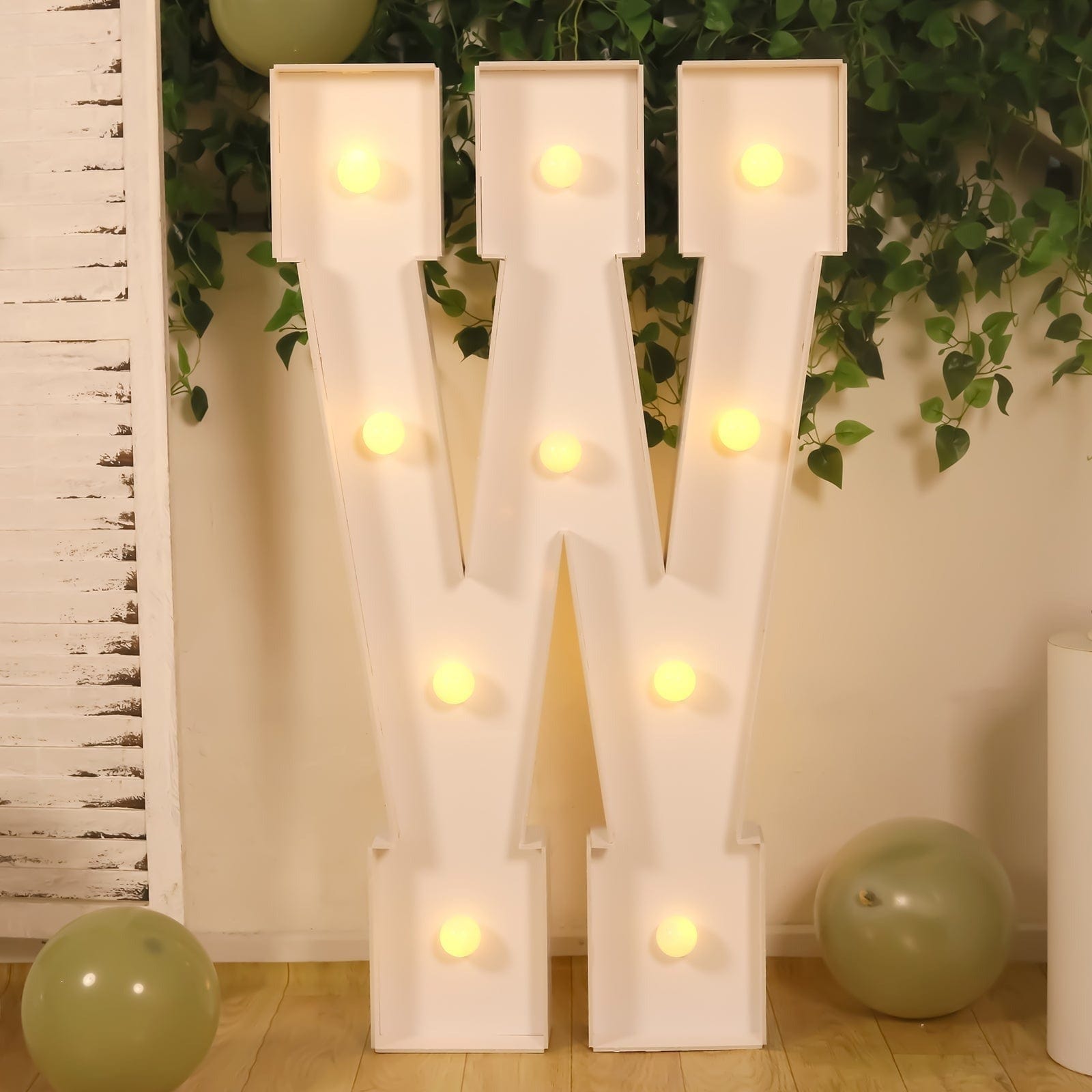 4ft Foam Board XL LED Marquee Letter with 10 Warm White Battery Operated LEDs