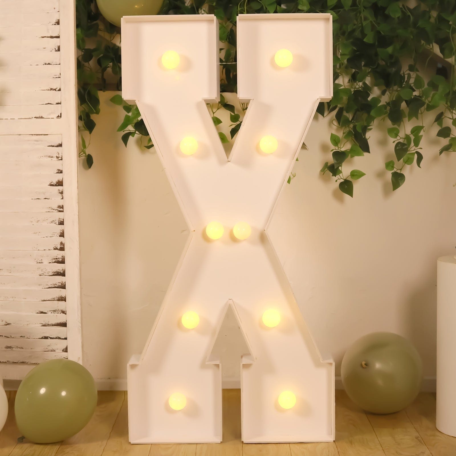 4ft Foam Board XL LED Marquee Letter with 10 Warm White Battery Operated LEDs