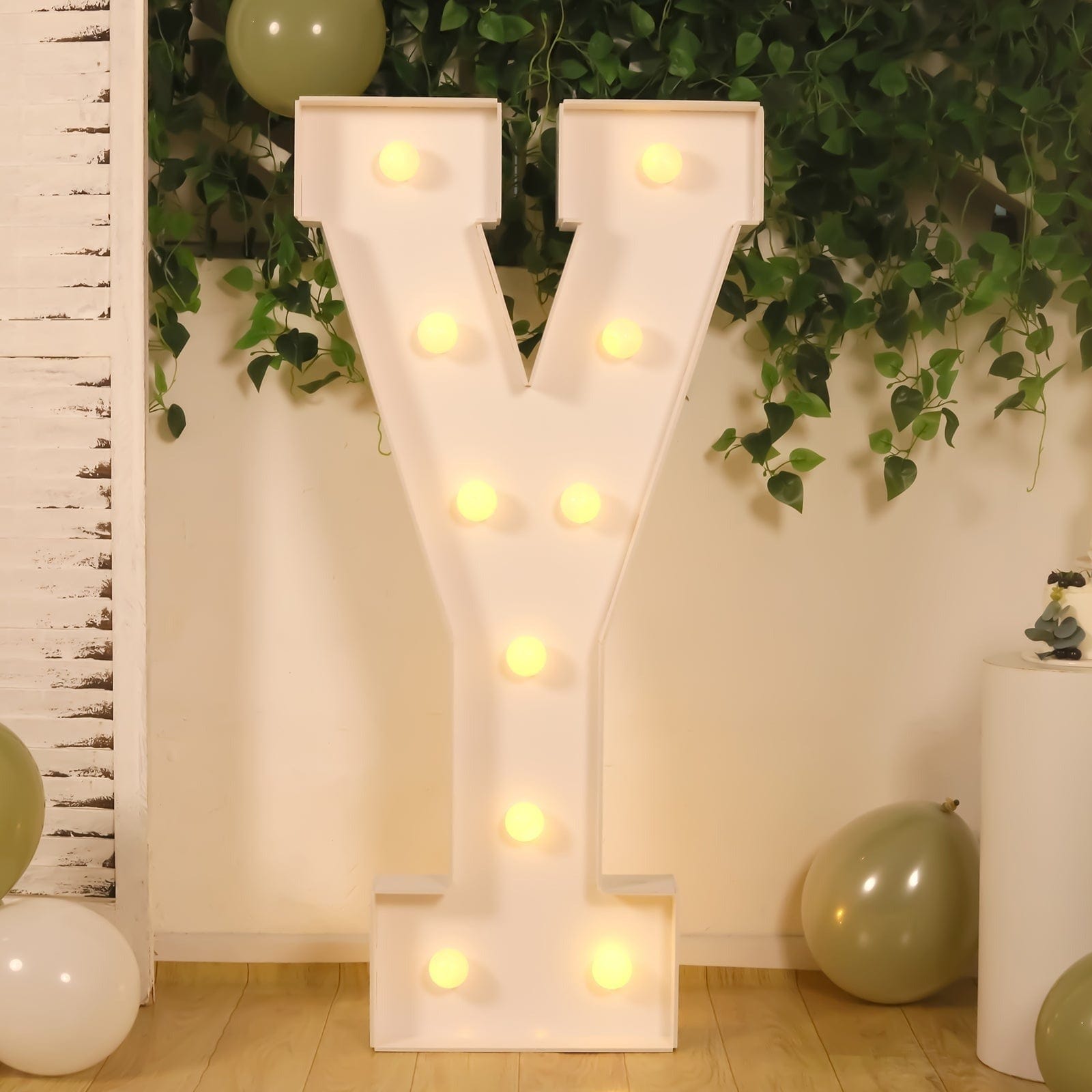 4ft Foam Board XL LED Marquee Letter with 10 Warm White Battery Operated LEDs
