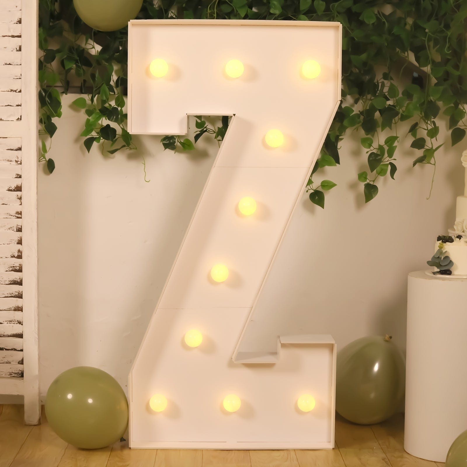 4ft Foam Board XL LED Marquee Letter with 10 Warm White Battery Operated LEDs