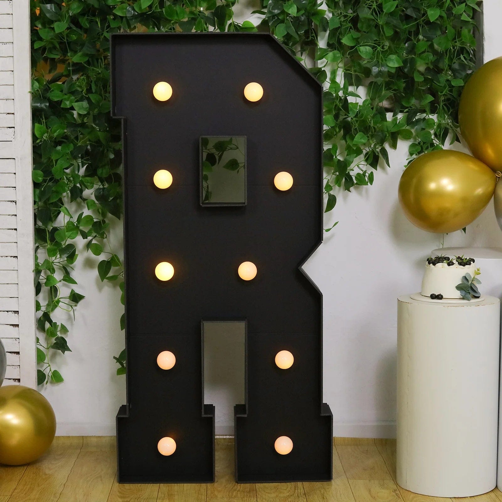 Black 4ft Lighted Pre-Cut Foam Board LED Marquee Letter