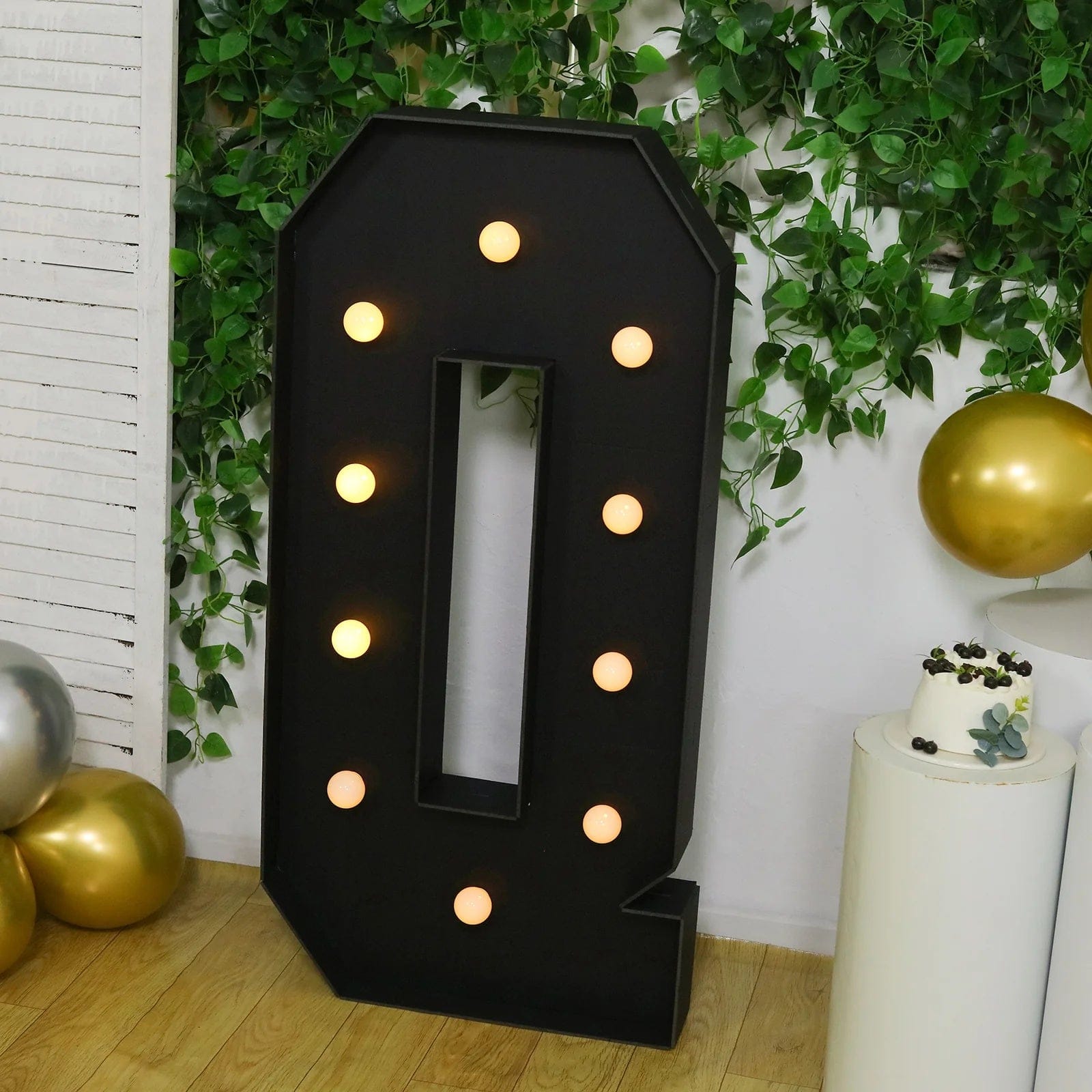 Black 4ft Lighted Pre-Cut Foam Board LED Marquee Letter