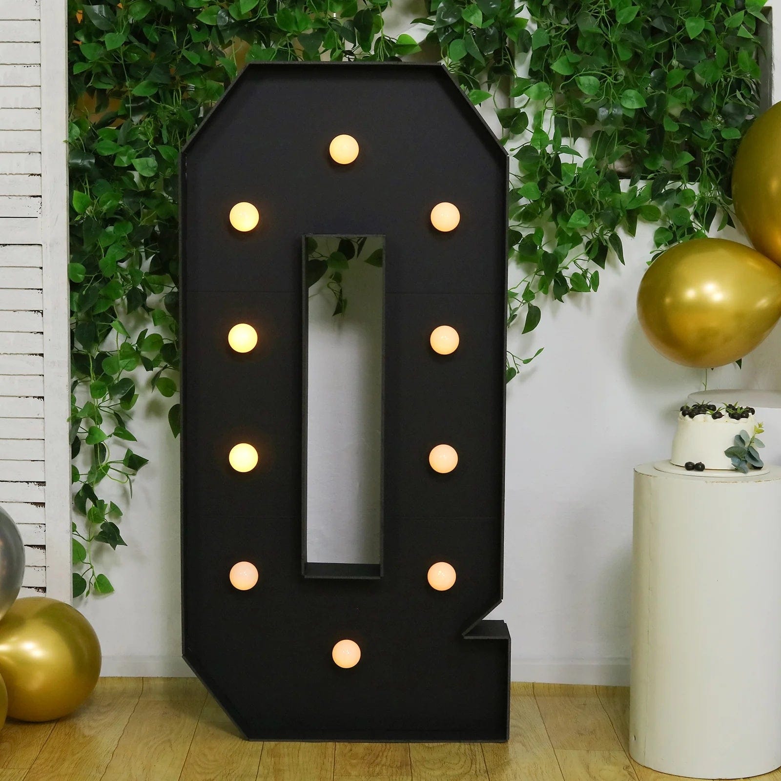 Black 4ft Lighted Pre-Cut Foam Board LED Marquee Letter