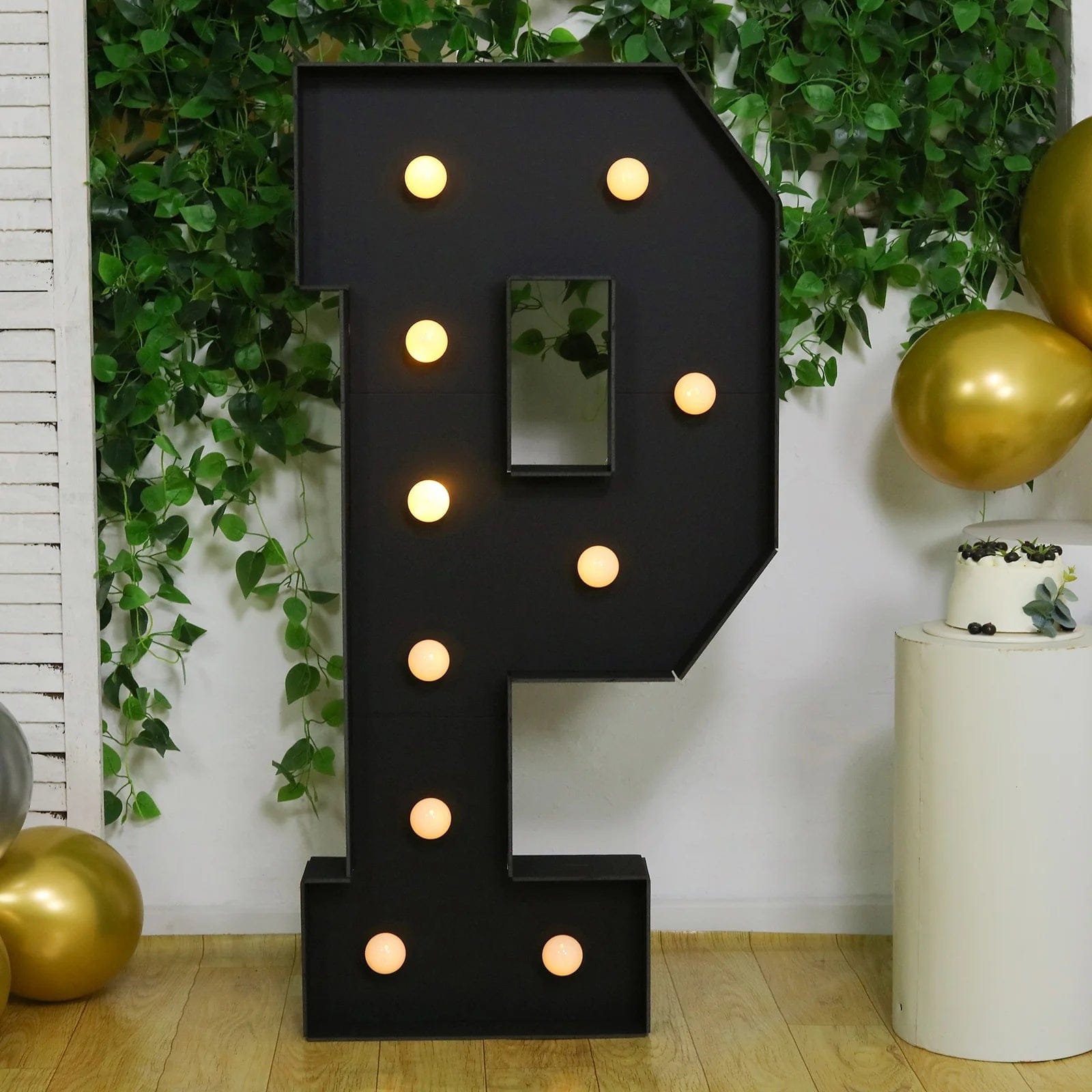 Black 4ft Lighted Pre-Cut Foam Board LED Marquee Letter