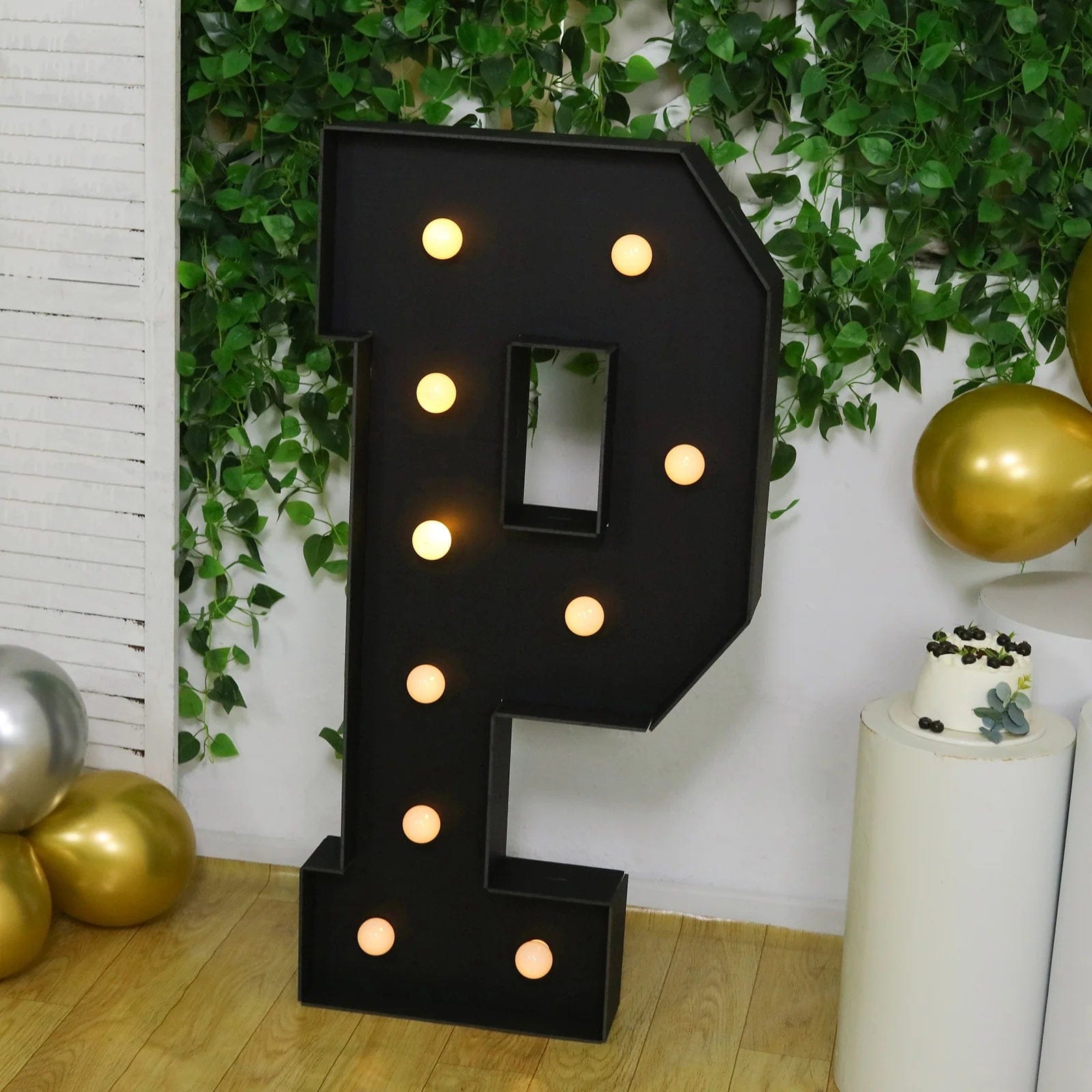Black 4ft Lighted Pre-Cut Foam Board LED Marquee Letter