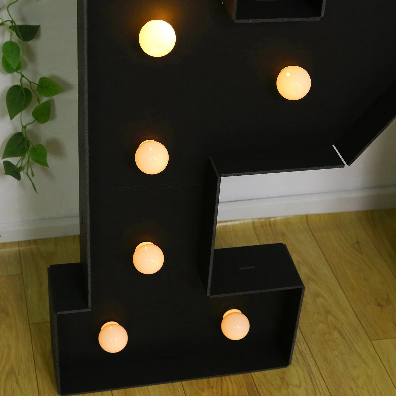 Black 4ft Lighted Pre-Cut Foam Board LED Marquee Letter