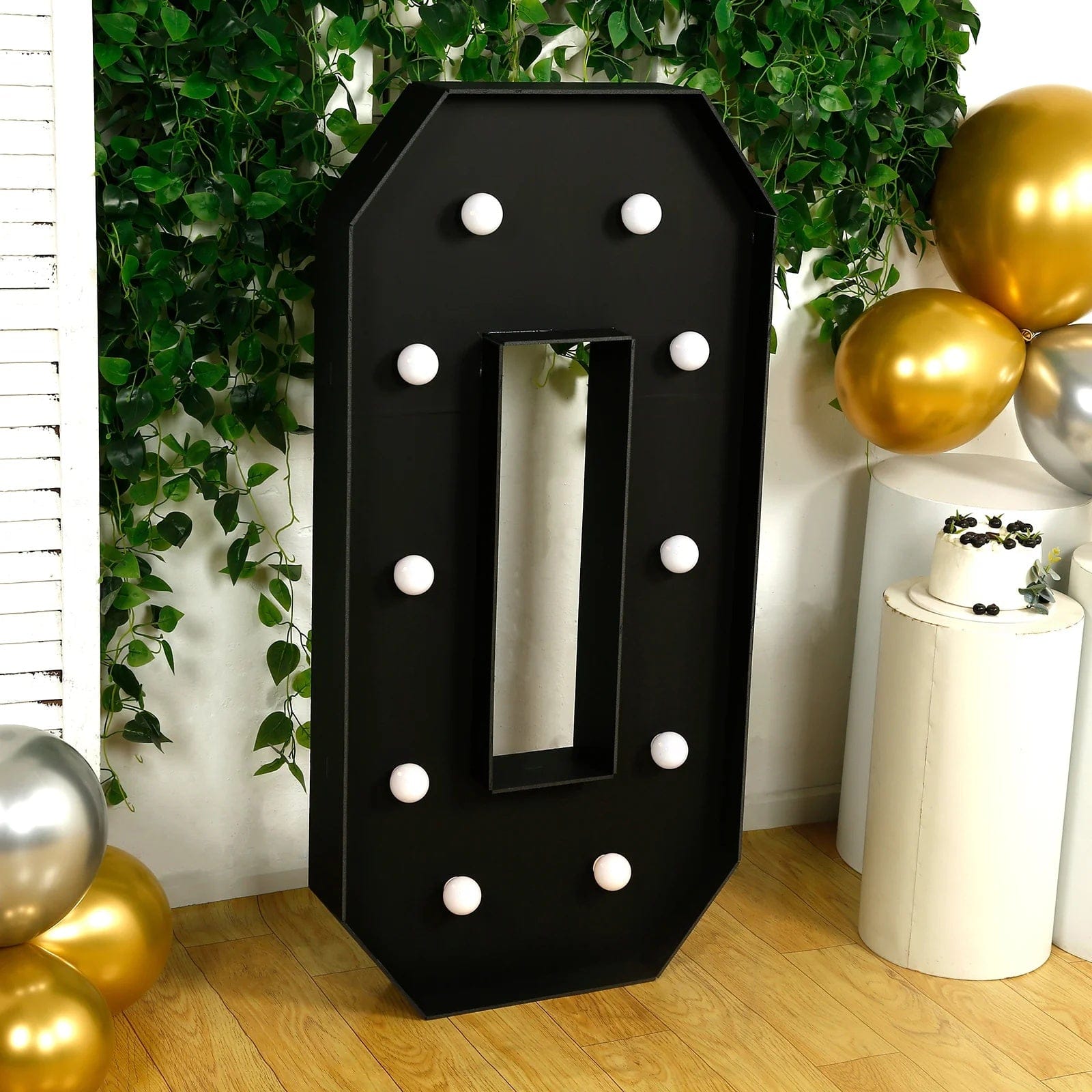 Black 4ft Lighted Pre-Cut Foam Board LED Marquee Letter