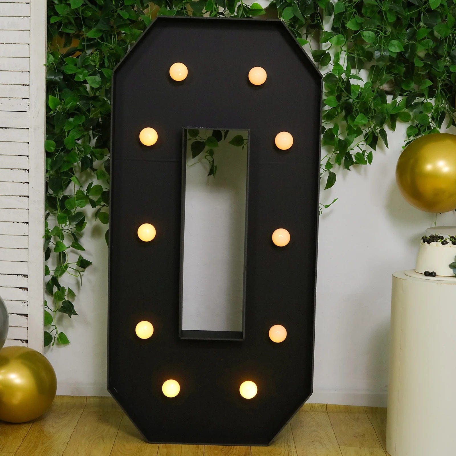Black 4ft Lighted Pre-Cut Foam Board LED Marquee Letter