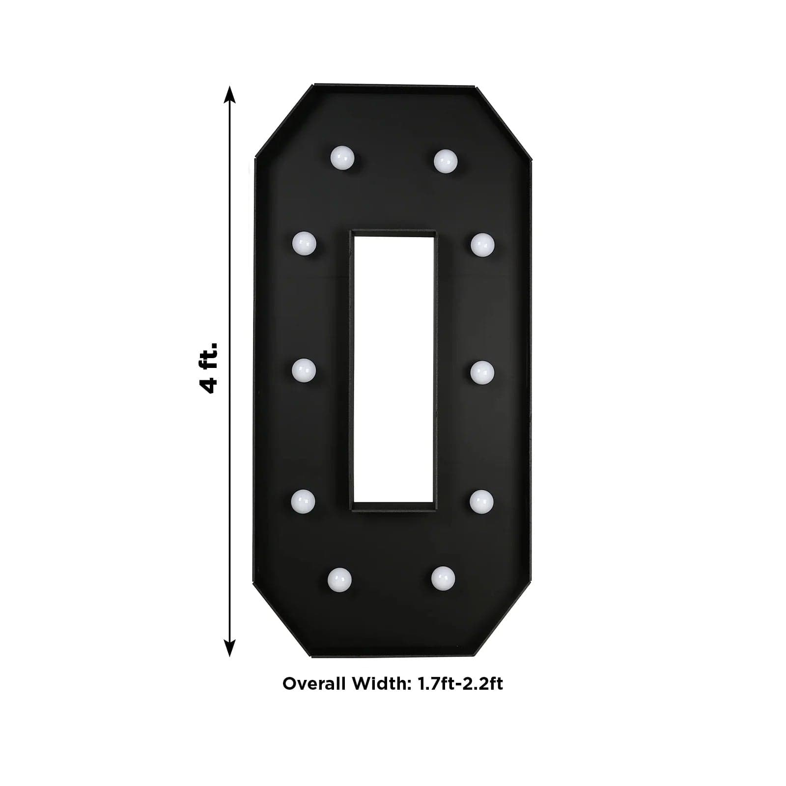 Black 4ft Lighted Pre-Cut Foam Board LED Marquee Letter