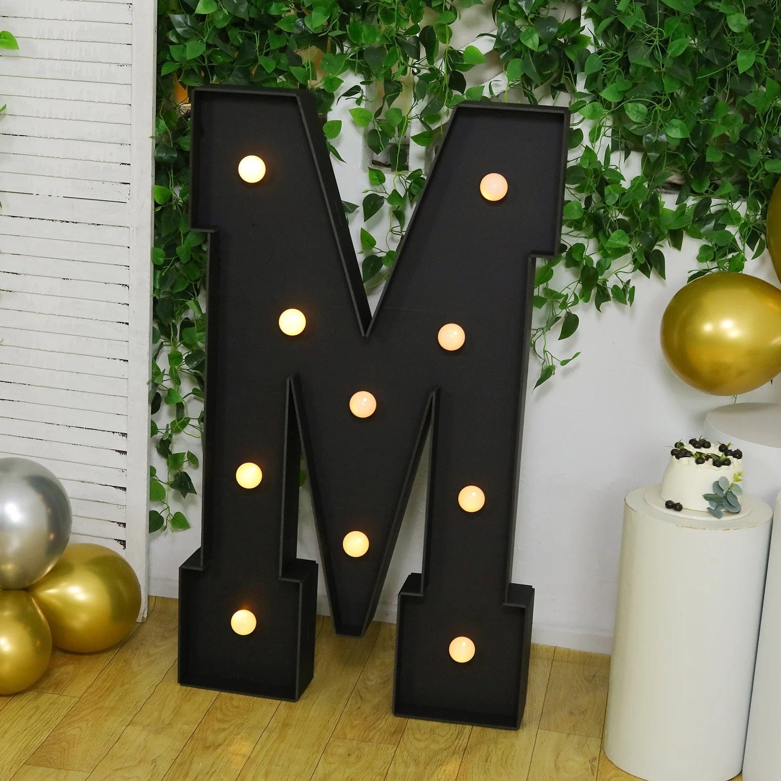 Black 4ft Lighted Pre-Cut Foam Board LED Marquee Letter