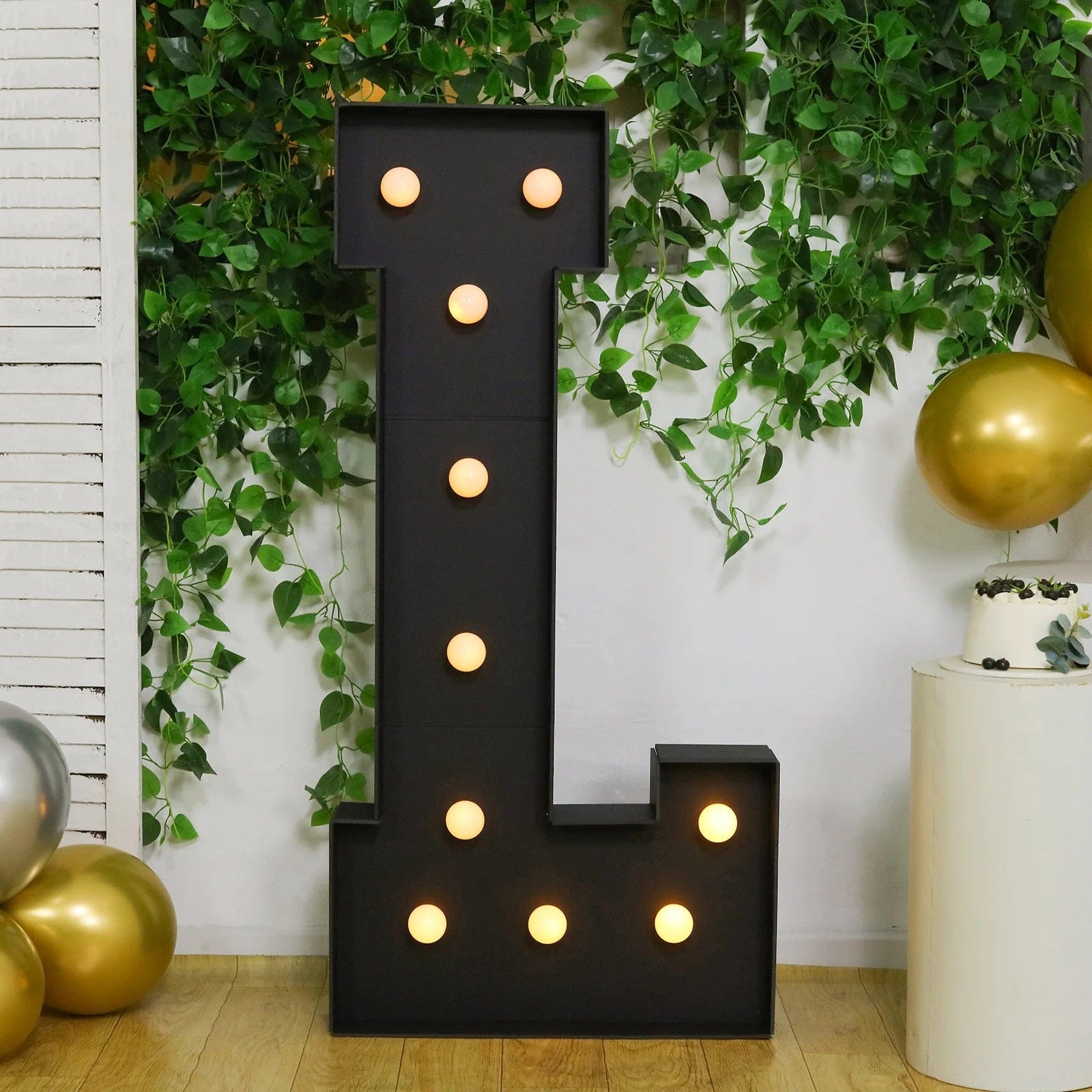 Black 4ft Lighted Pre-Cut Foam Board LED Marquee Letter